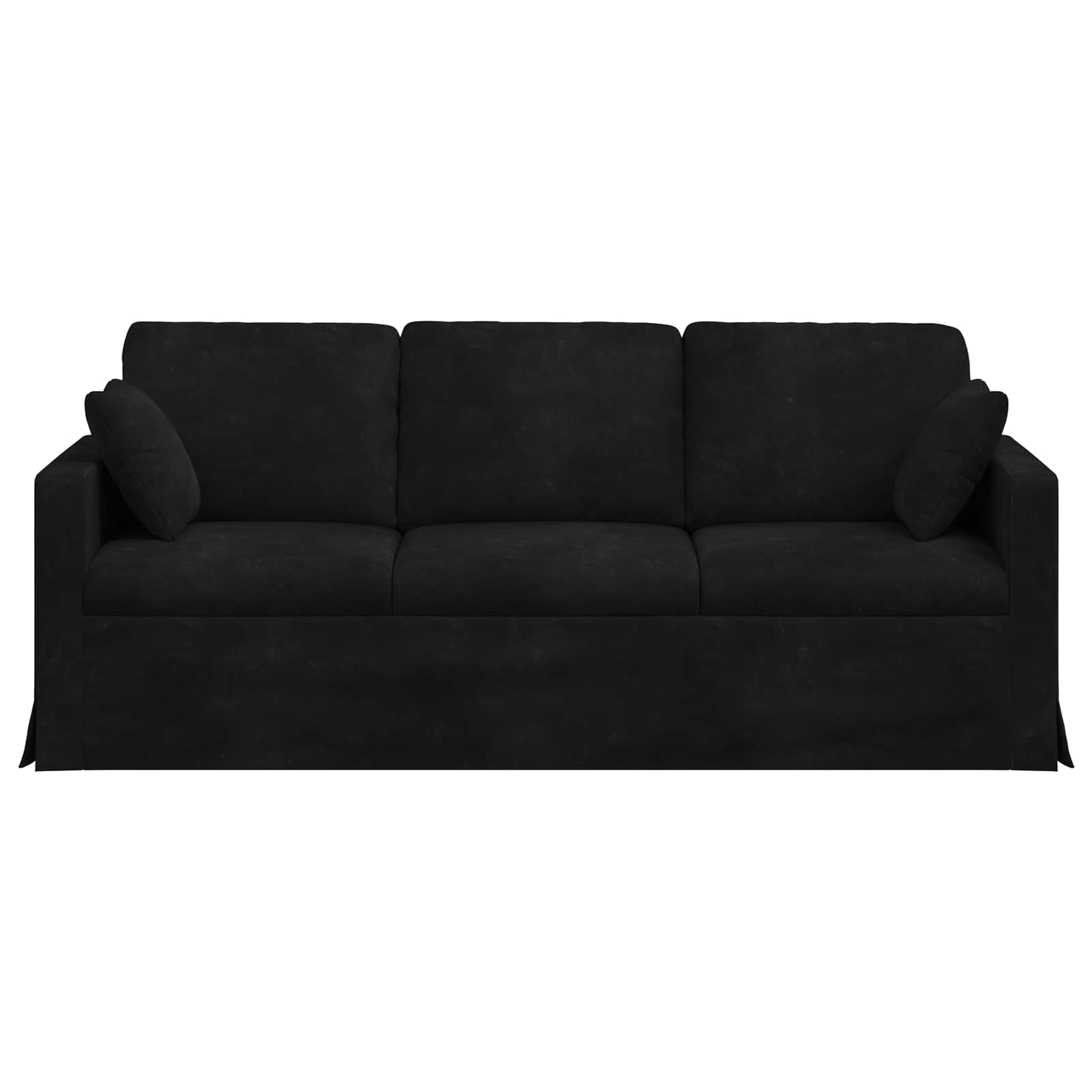 Canapé Noir 198 x 78 x 80 cm Velours - XIOS