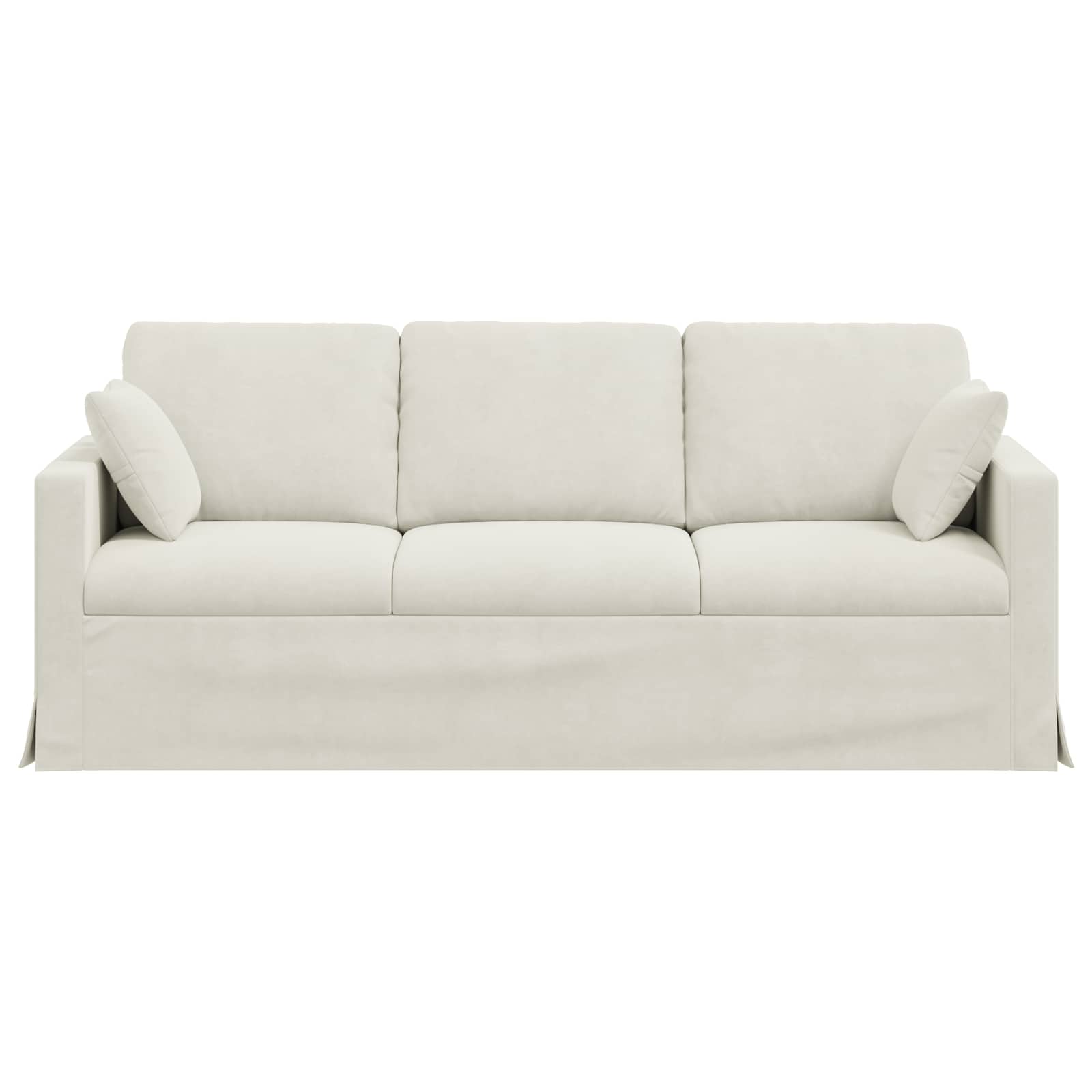 Canapé Crème 198 x 78 x 80 cm Velours - XIOS