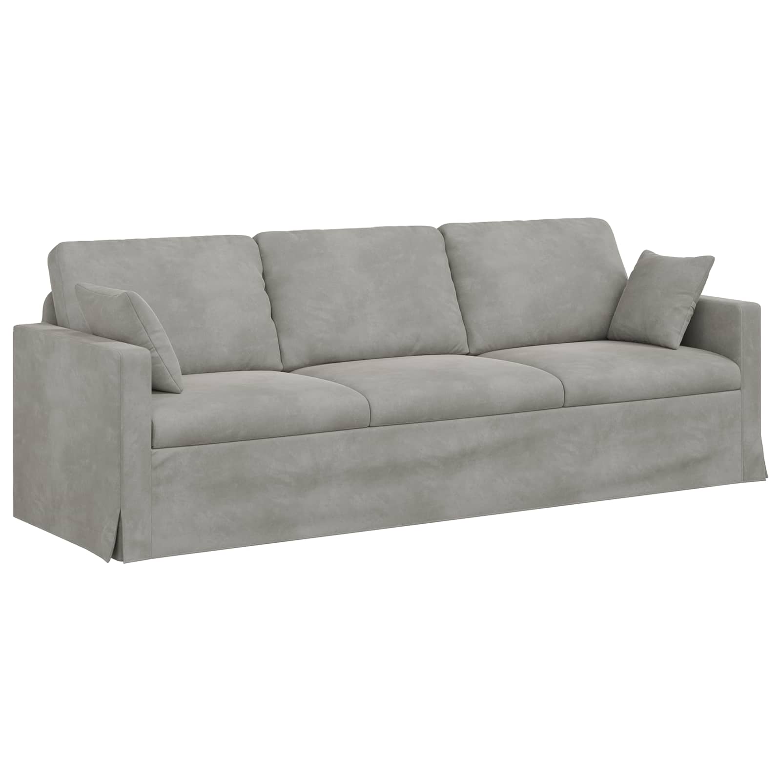 Canapé Gris clair 228 x 78 x 80 cm Velours - XIOS