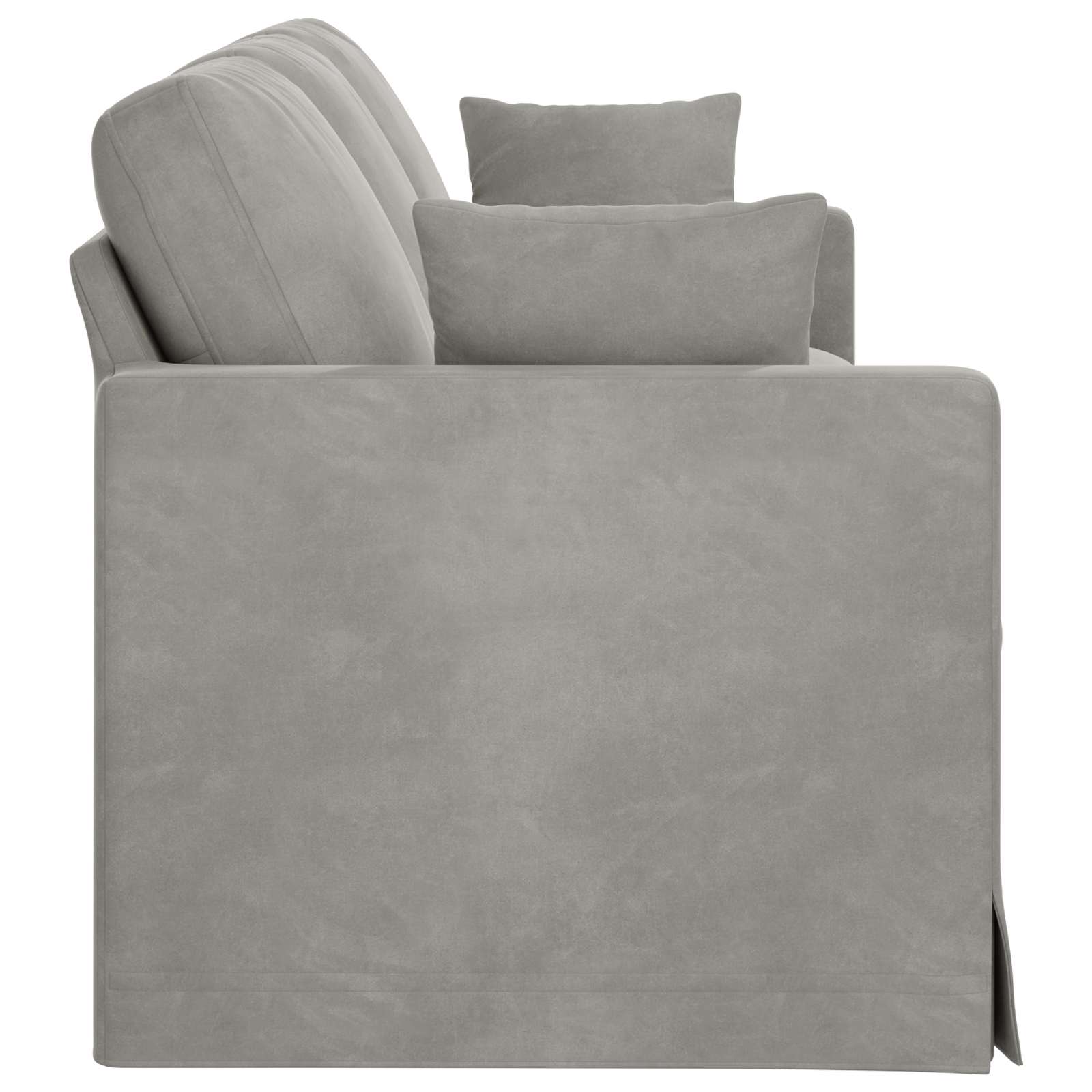 Canapé Gris clair 228 x 78 x 80 cm Velours - XIOS