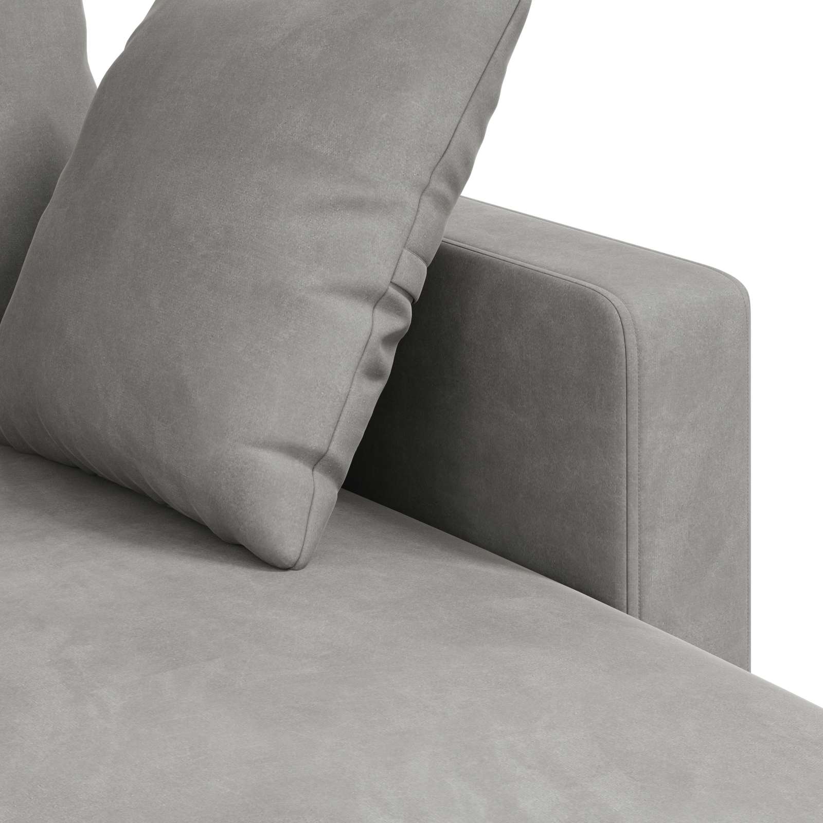 Canapé Gris clair 178 x 134 x 80 cm Velours