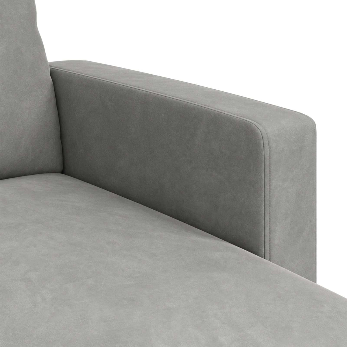 Canapé Gris clair 178 x 134 x 80 cm Velours