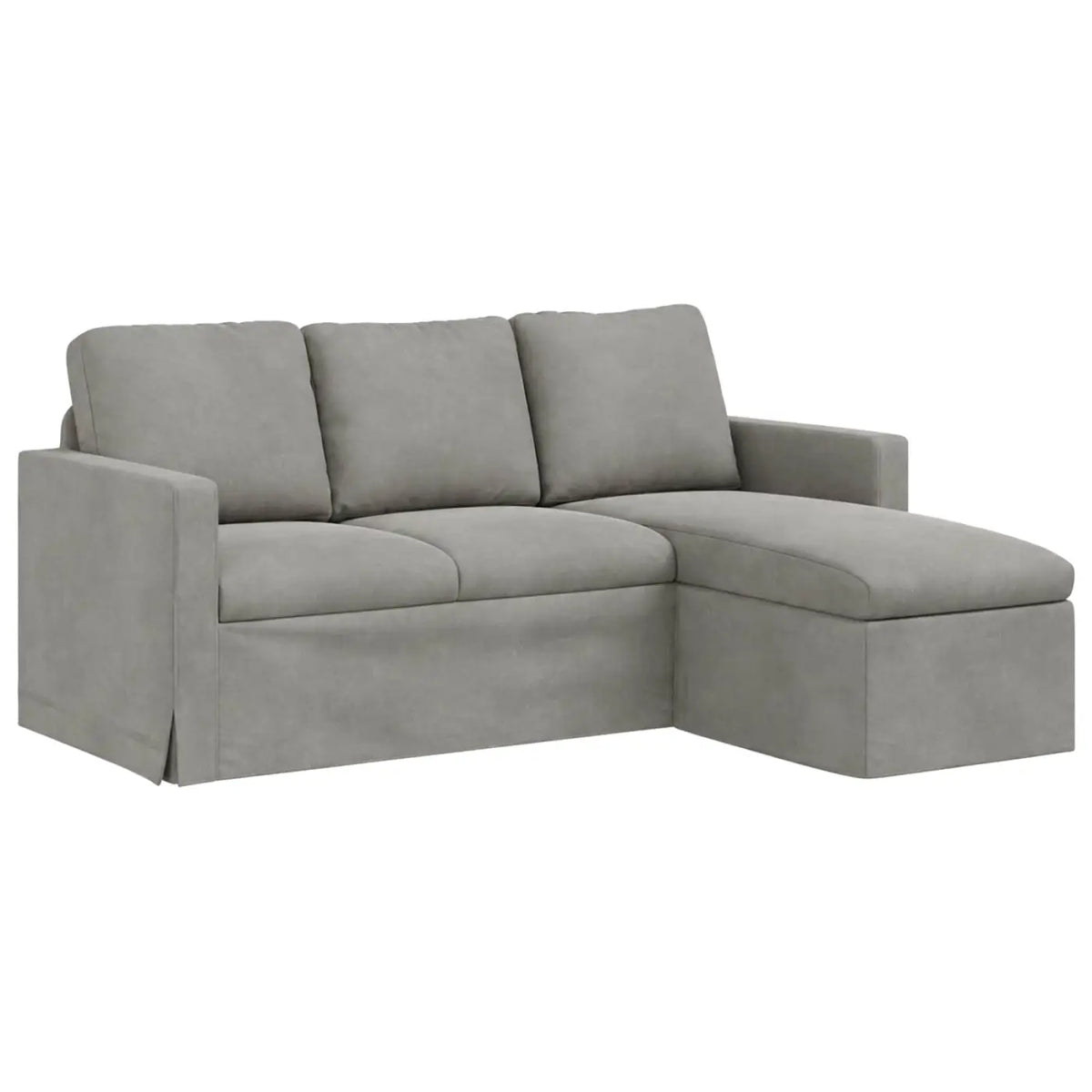 Canapé Gris clair 178 x 134 x 80 cm Velours - XIOS
