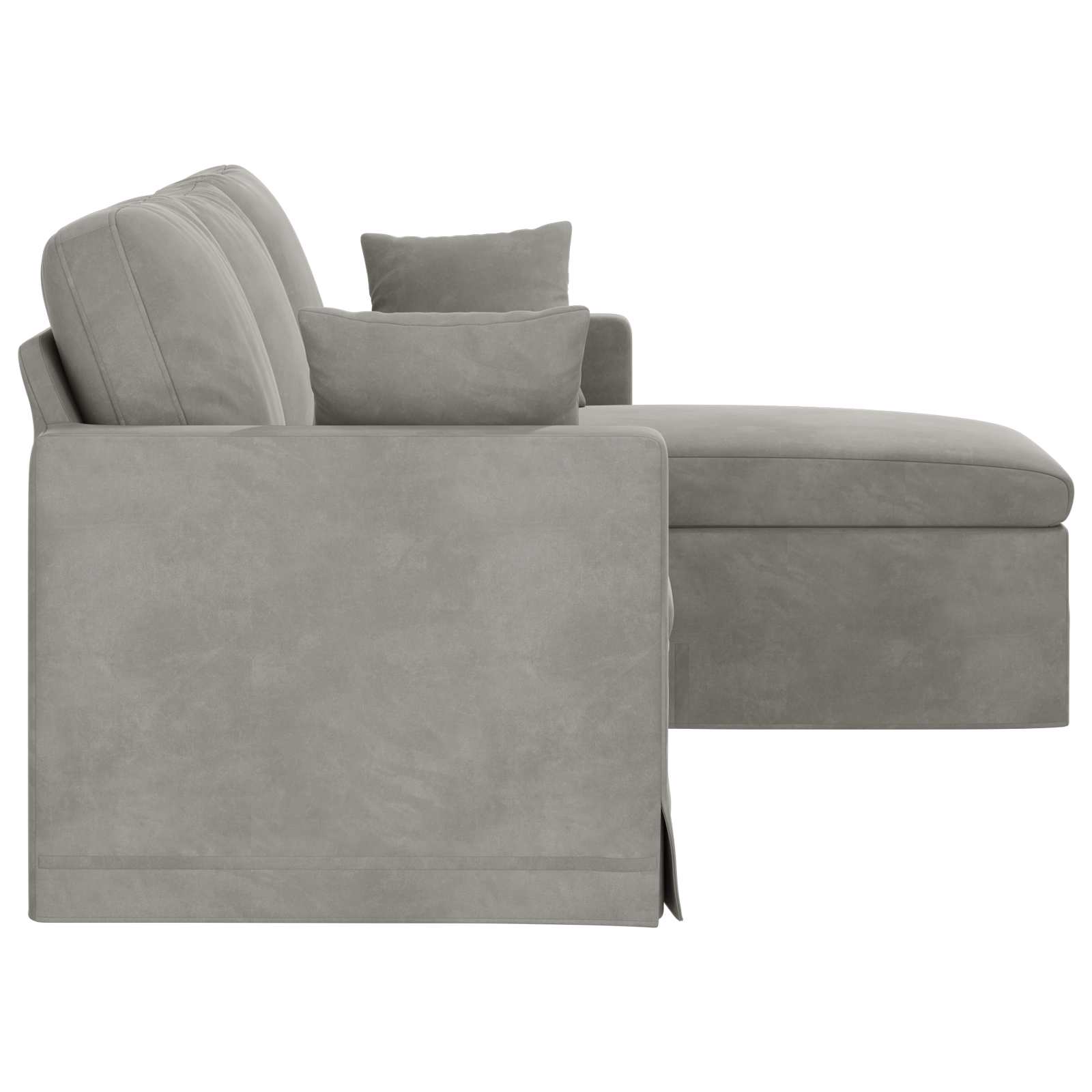 Canapé Gris clair 178 x 134 x 80 cm Velours