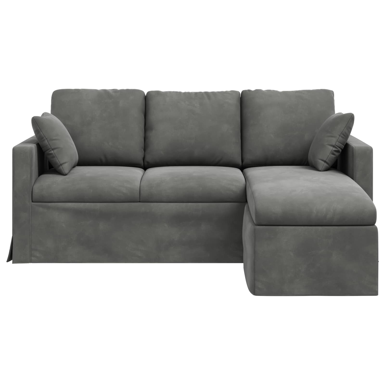 Canapé Gris foncé 178 x 134 x 80 cm Velours - XIOS