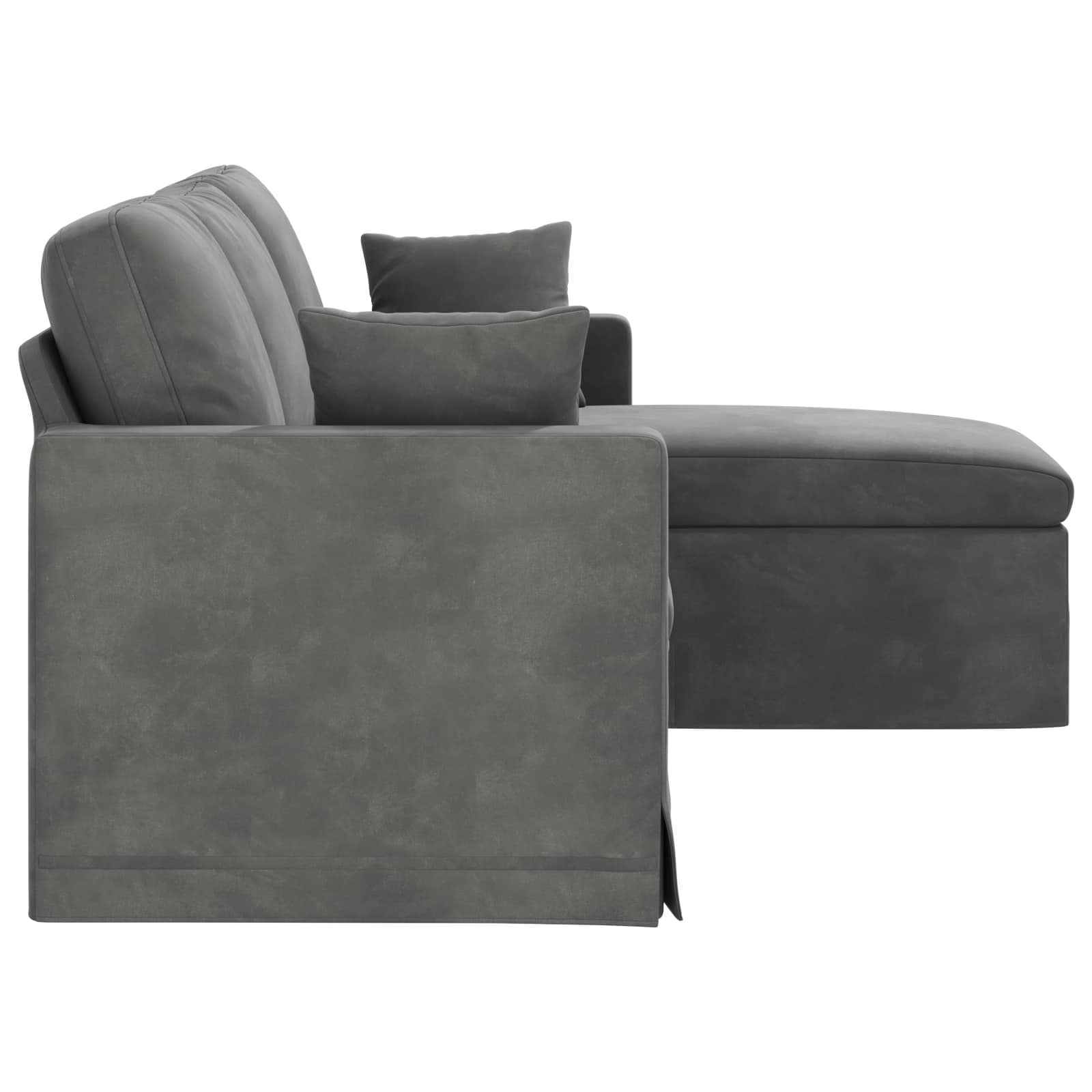 Canapé Gris foncé 178 x 134 x 80 cm Velours - XIOS