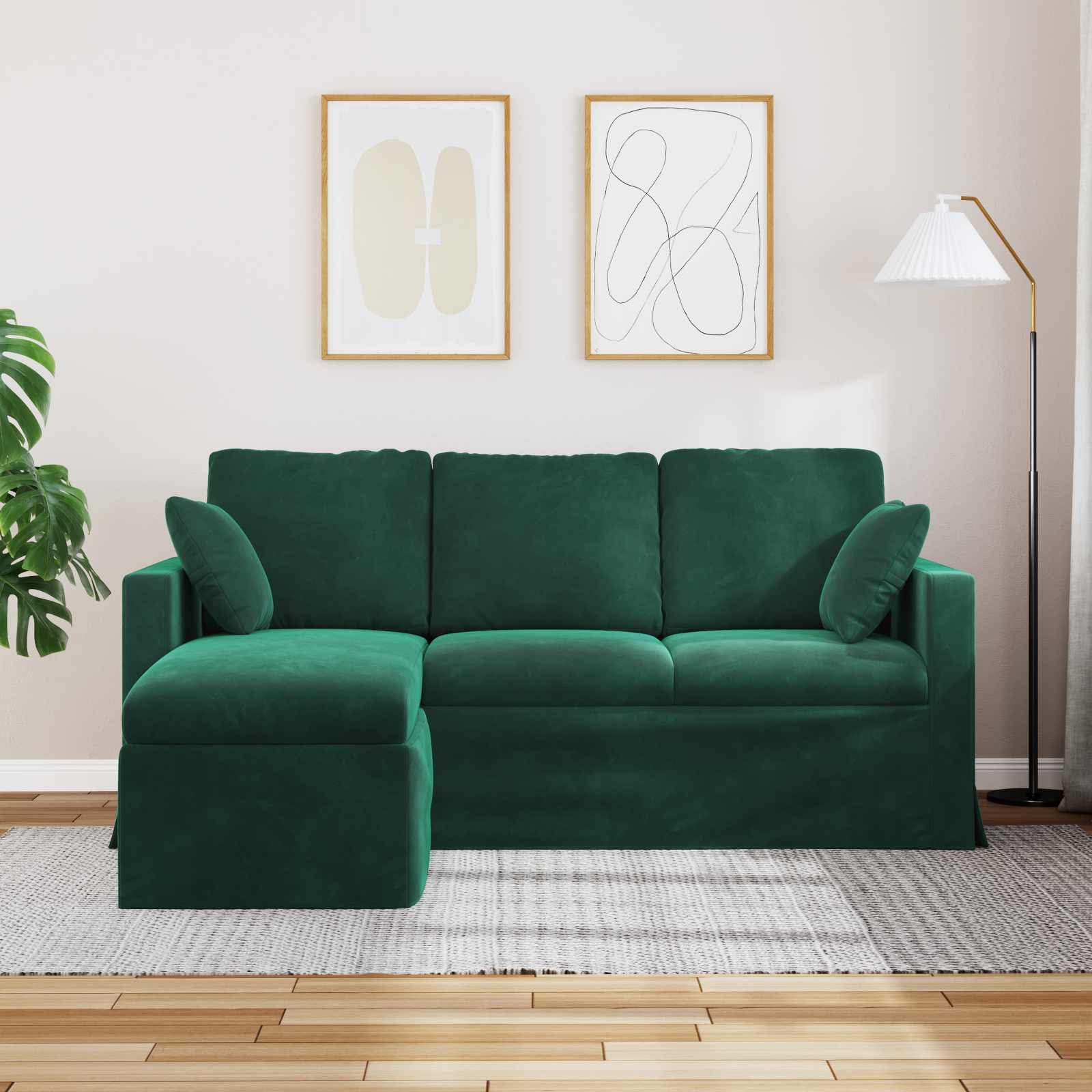 Canapé Vert foncé 178 x 134 x 80 cm Velours