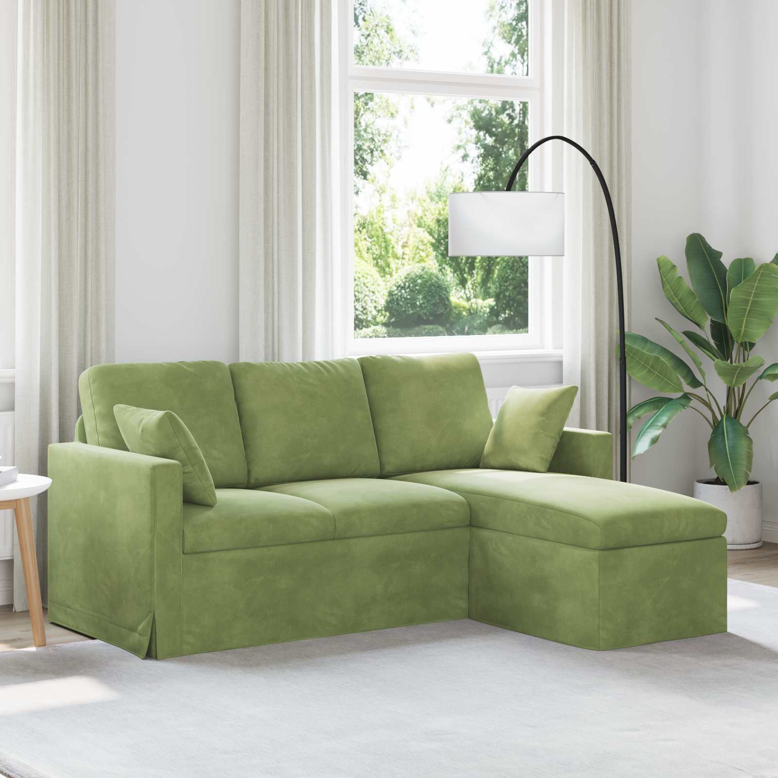 Canapé Vert clair 178 x 134 x 80 cm Velours