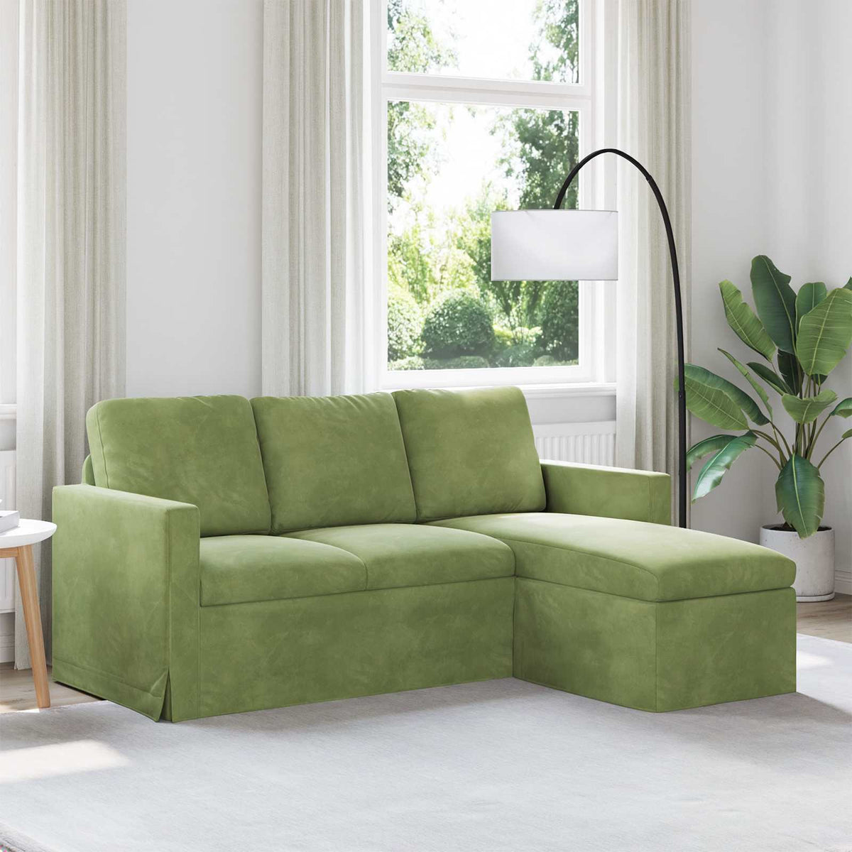 Canapé Vert clair 178 x 134 x 80 cm Velours