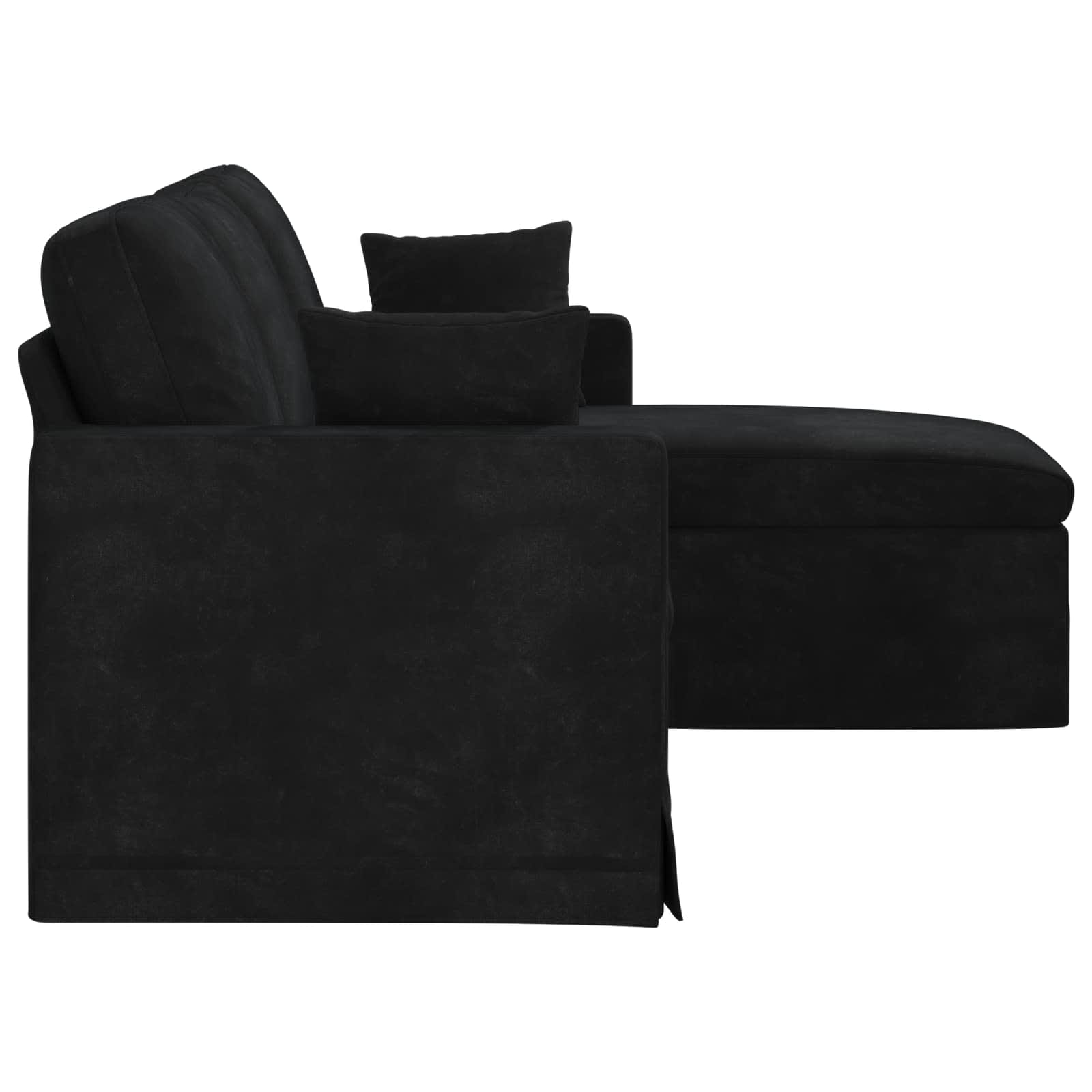Canapé Noir 178 x 134 x 80 cm Velours