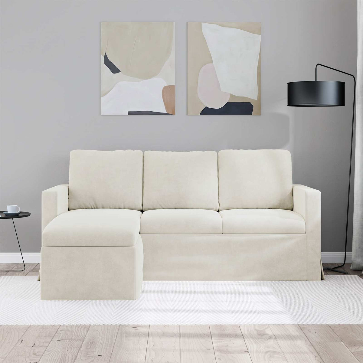 Canapé Crème 178 x 134 x 80 cm Velours