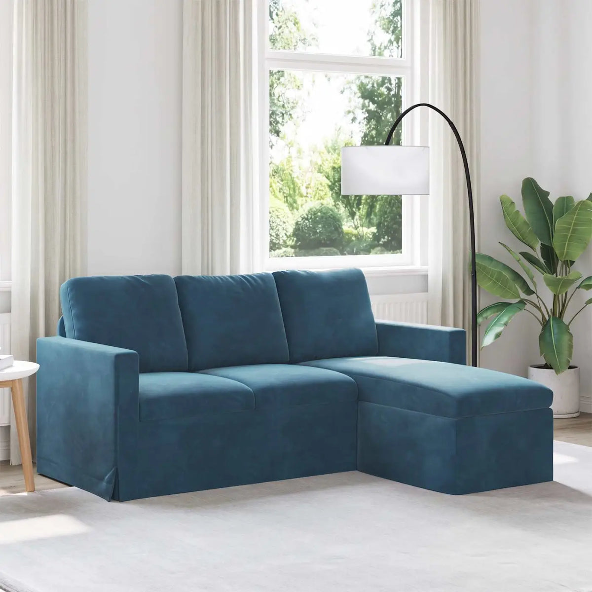 Canapé Bleu 178 x 134 x 80 cm Velours - XIOS