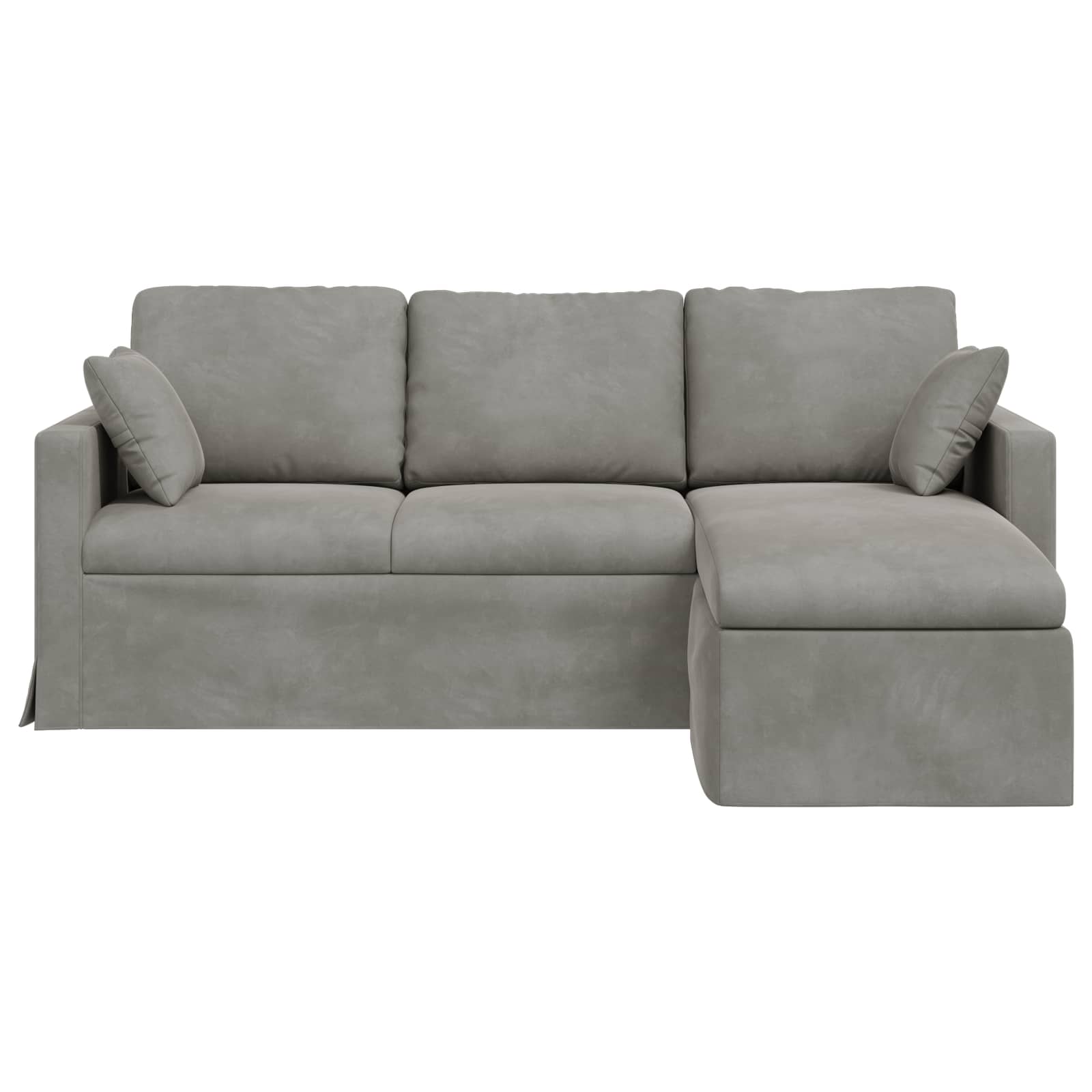 Canapé Gris clair 198 x 134 x 80 cm Velours