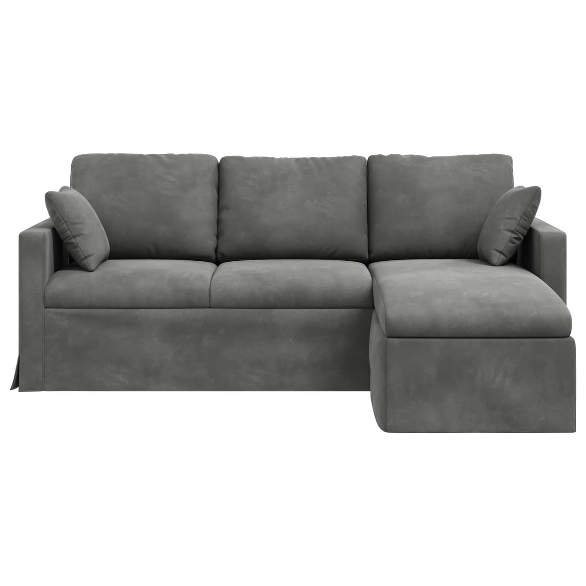Canapé Gris foncé 198 x 134 x 80 cm Velours