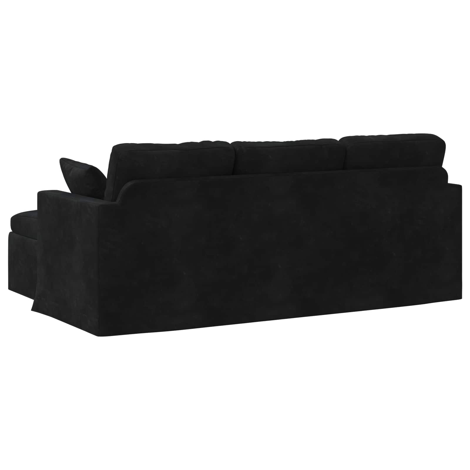 Canapé Noir 198 x 134 x 80 cm Velours