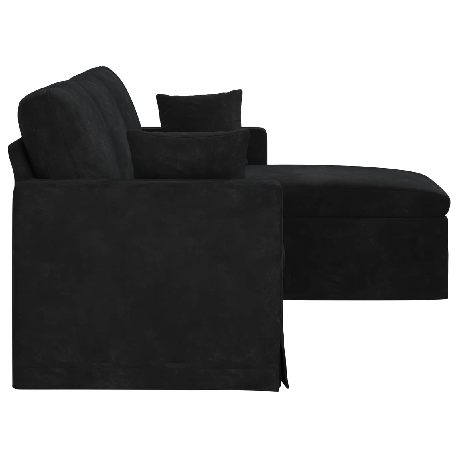 Canapé Noir 198 x 134 x 80 cm Velours