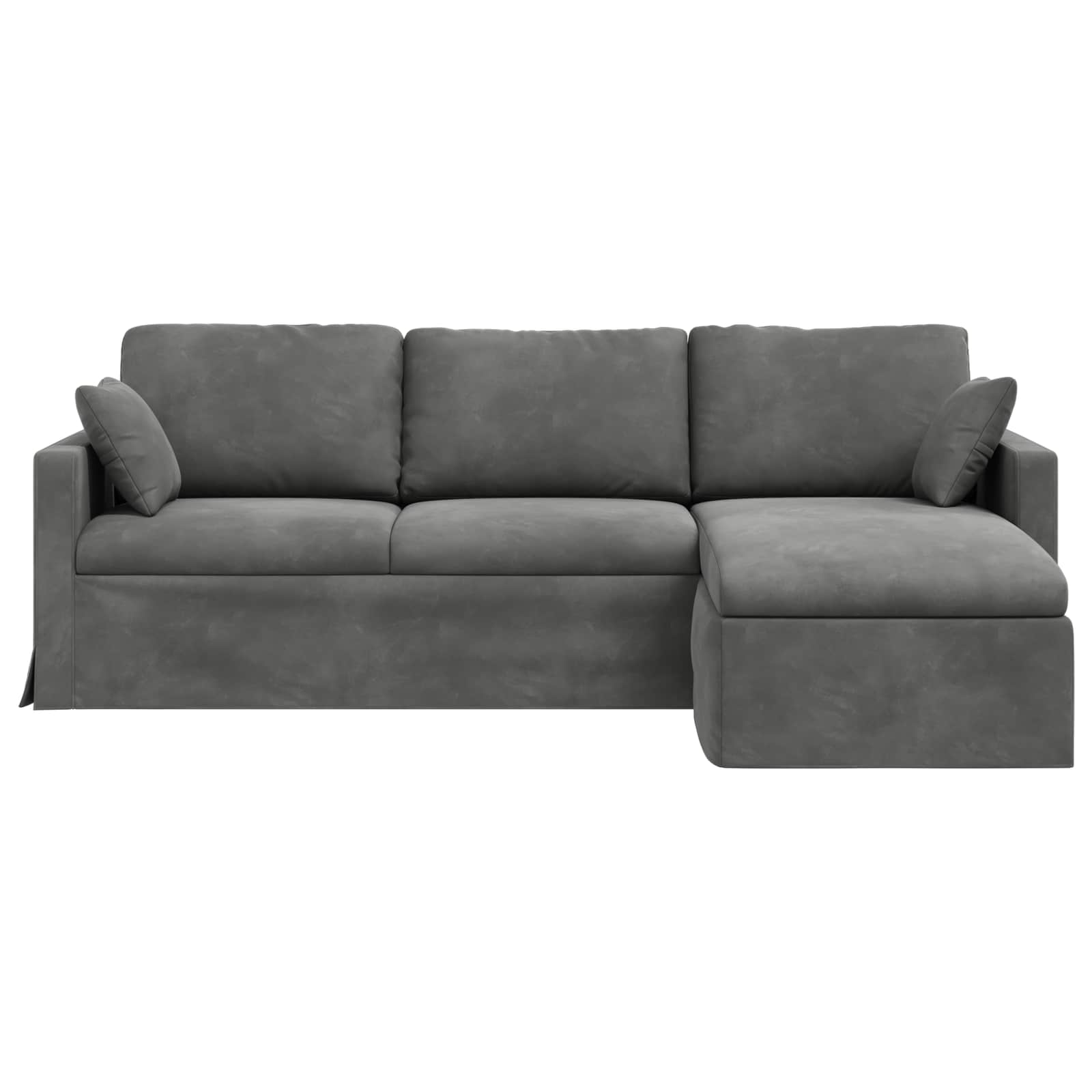 Canapé Gris foncé 228 x 134 x 80 cm Velours