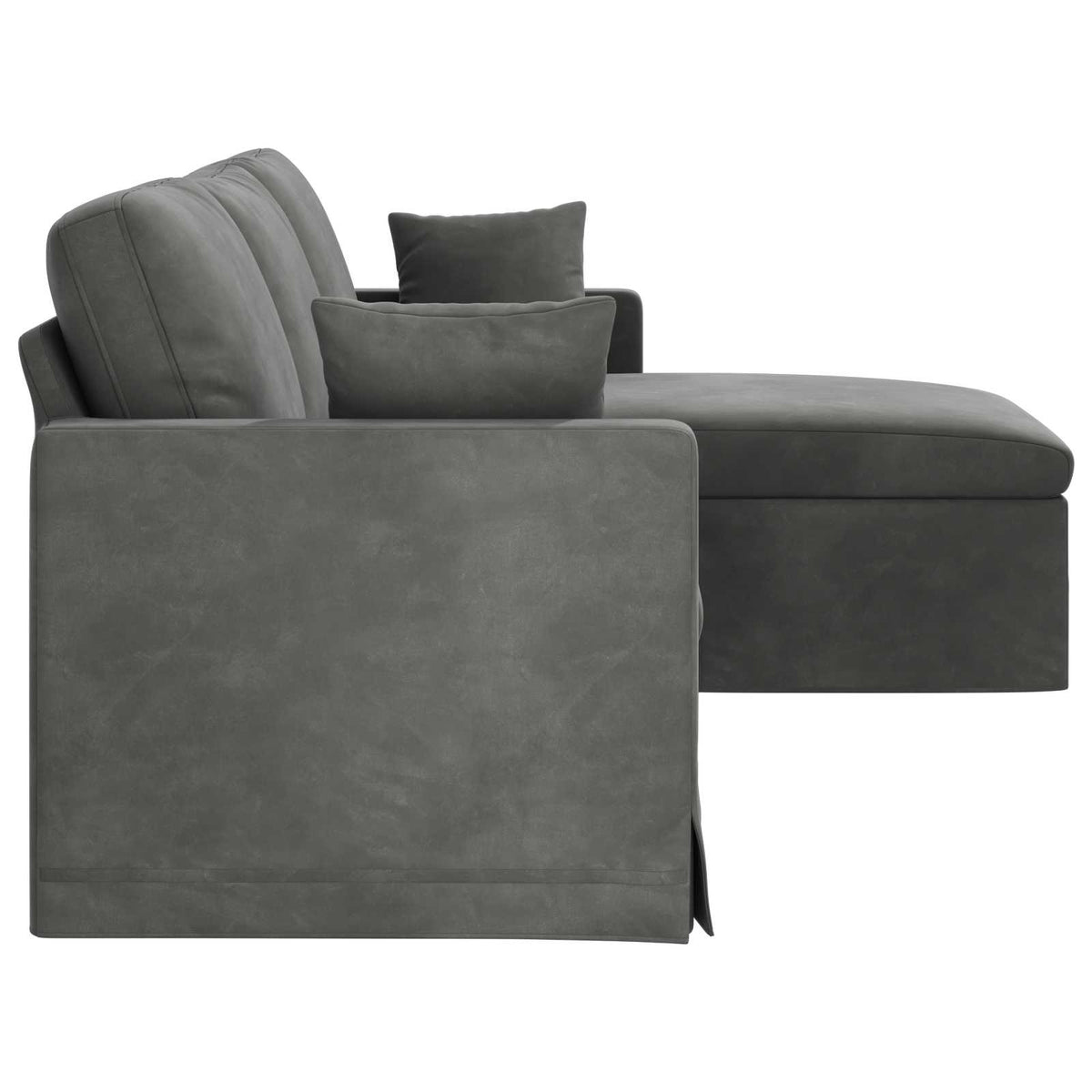 Canapé Gris foncé 228 x 134 x 80 cm Velours