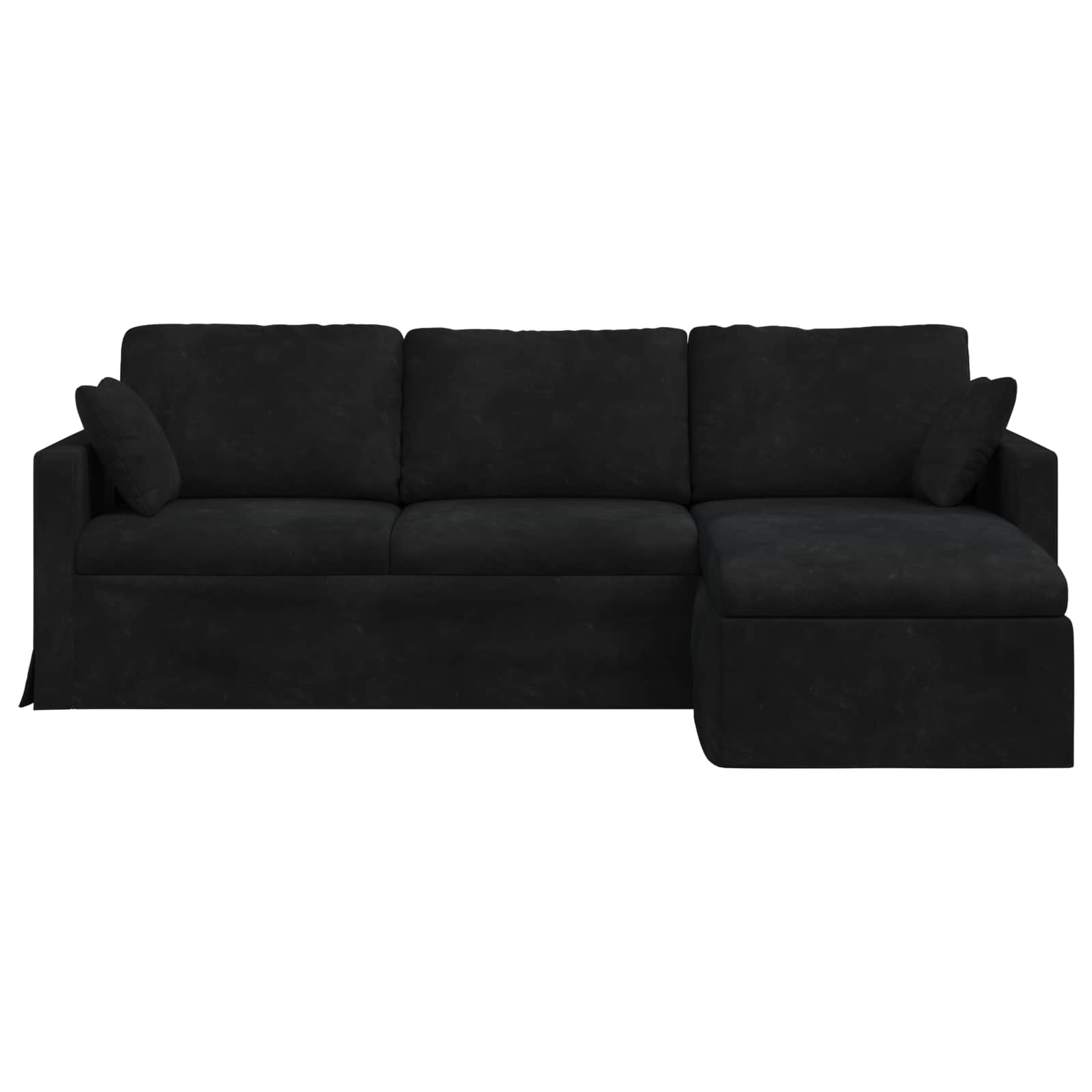 Canapé Noir 228 x 134 x 80 cm Velours