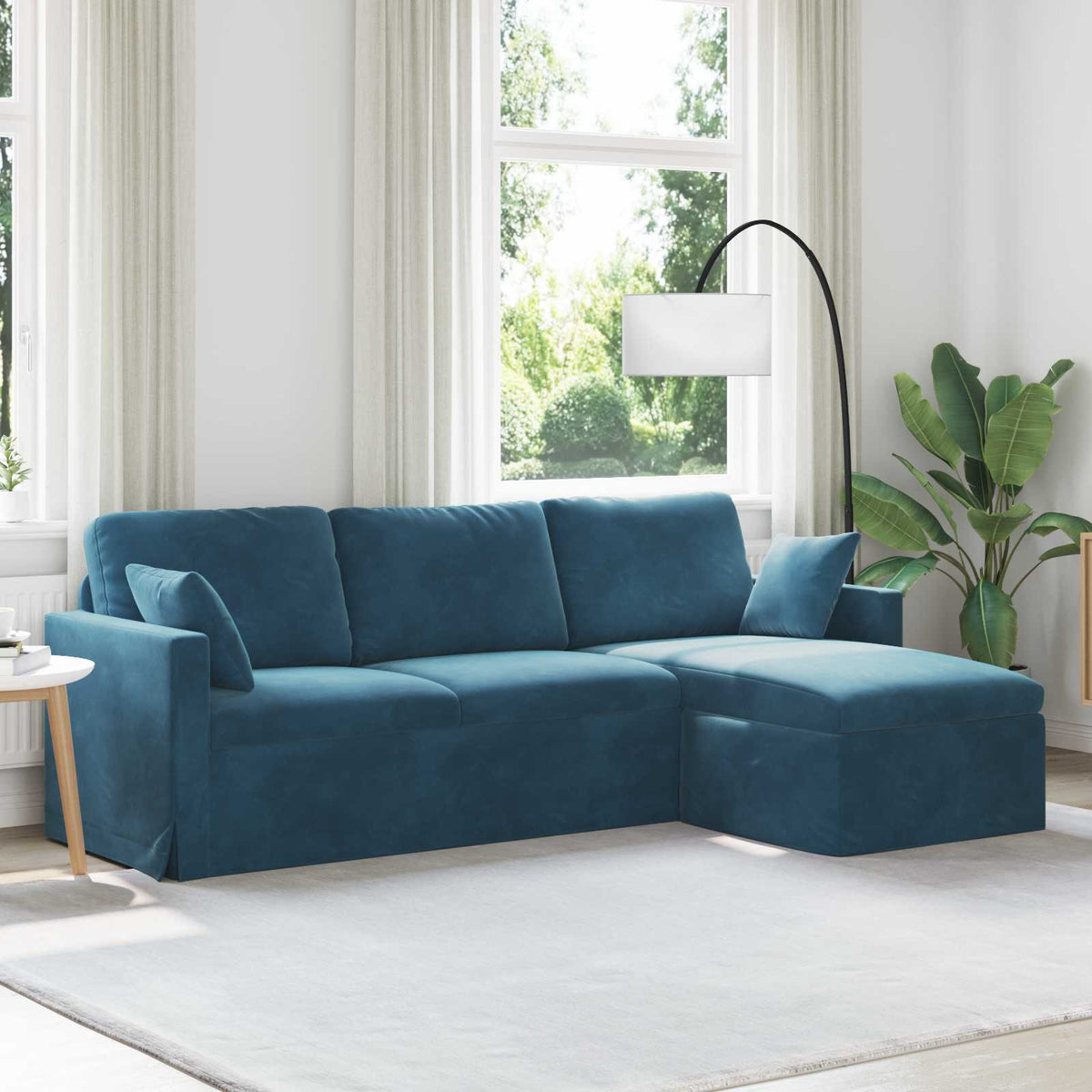 Canapé Bleu 228 x 134 x 80 cm Velours