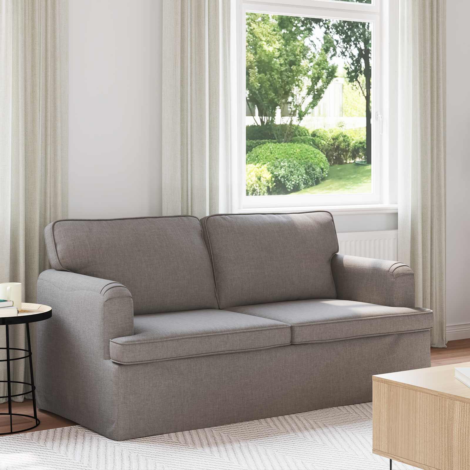 Canapé 140cm Taupe Métал - XIOS