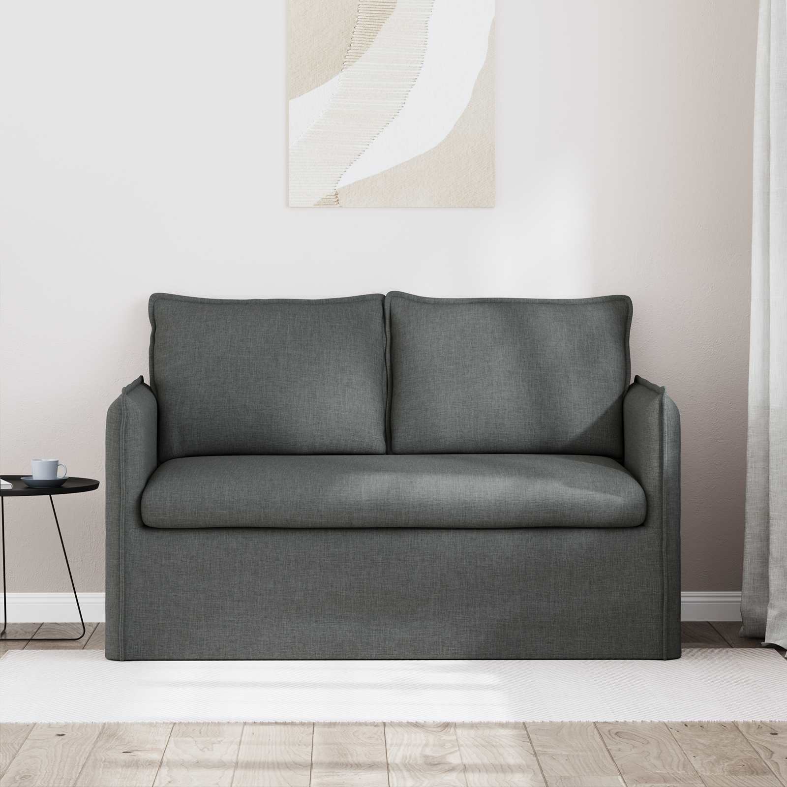 Canapé 120cm Gris foncé Métал - XIOS