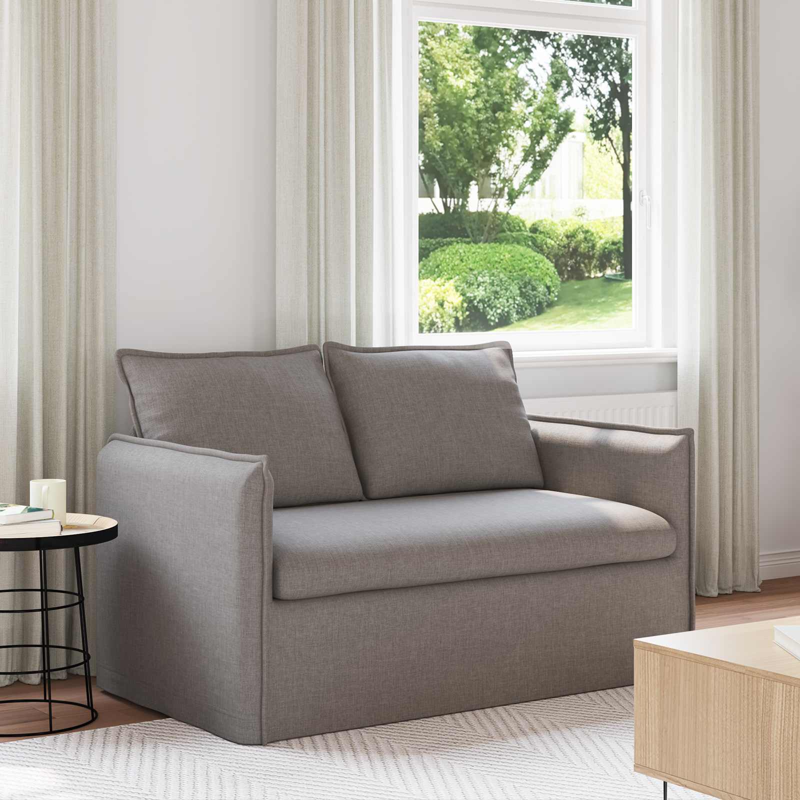 Canapé 120cm Taupe Métал - XIOS
