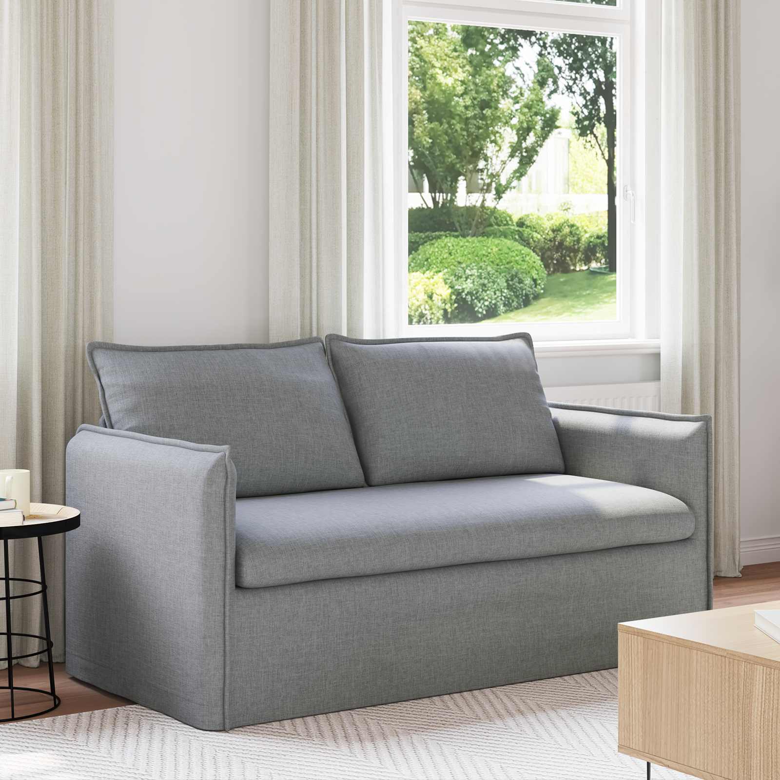 Canapé 140cm Gris clair Métал - XIOS
