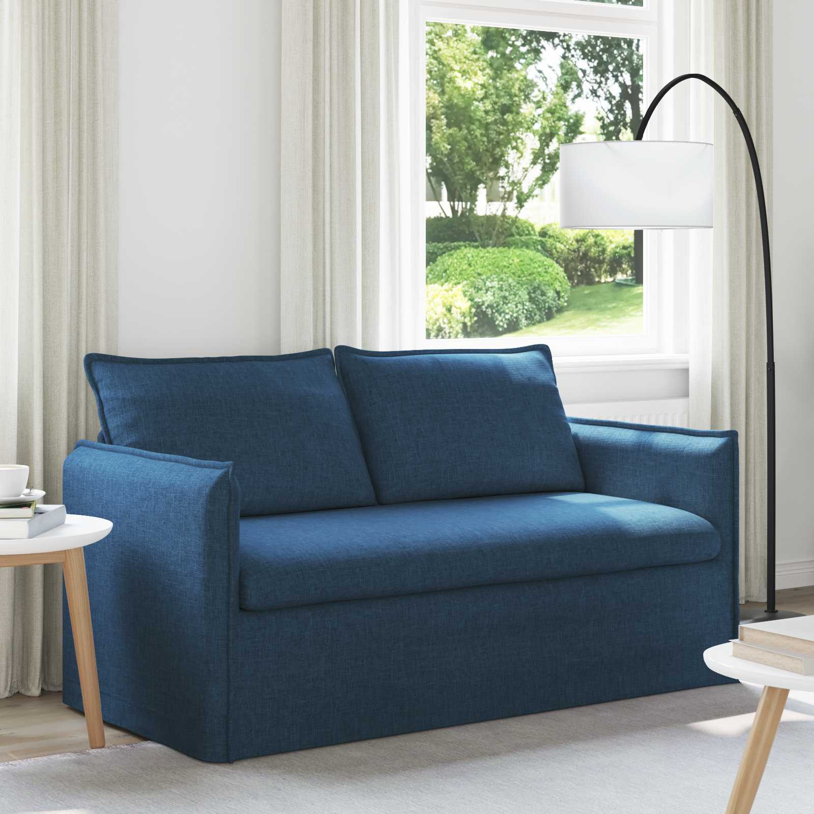 Canapé 140cm Bleu Métал - XIOS