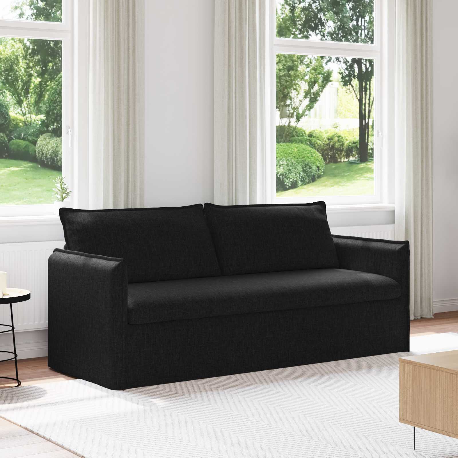 Canapé Noir 195 x 82 x 85 cm Métал - XIOS