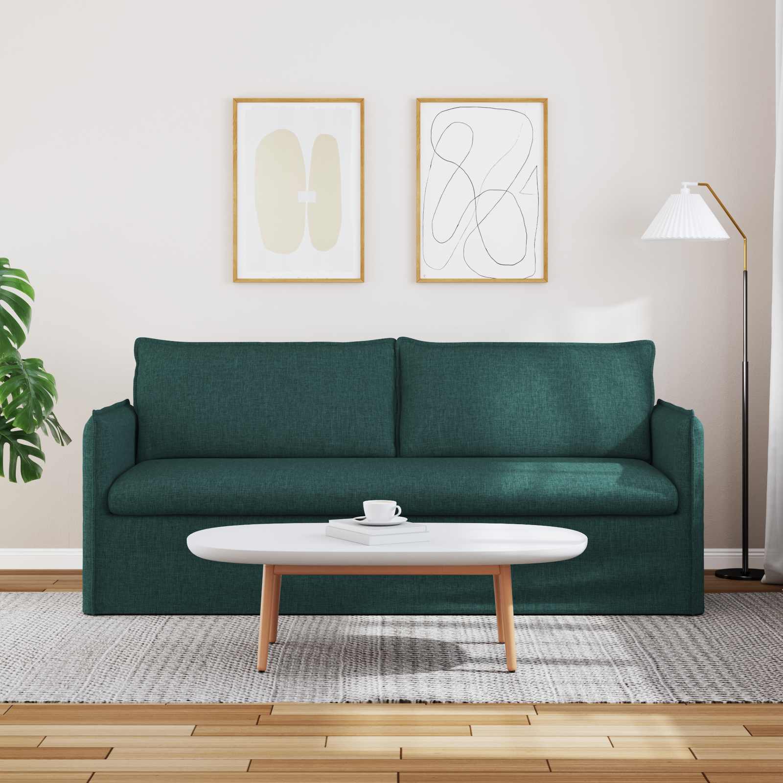 Canapé Vert foncé 195 x 82 x 85 cm Métал - XIOS