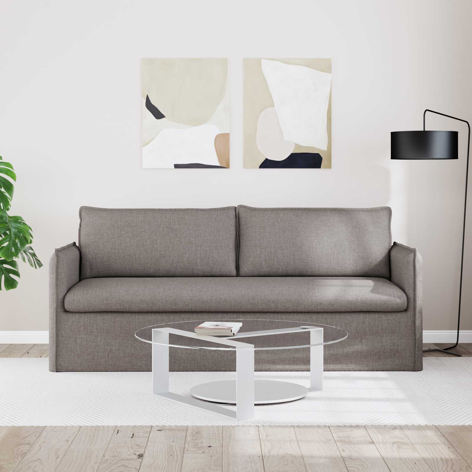 Canapé Taupe 195 x 82 x 85 cm Métал - XIOS
