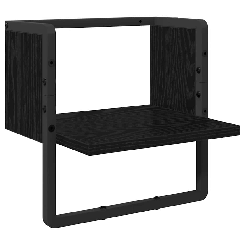 Étagère Murale Chêne noir 30 x 25 x 30 cm Bois d'ingénierie - XIOS