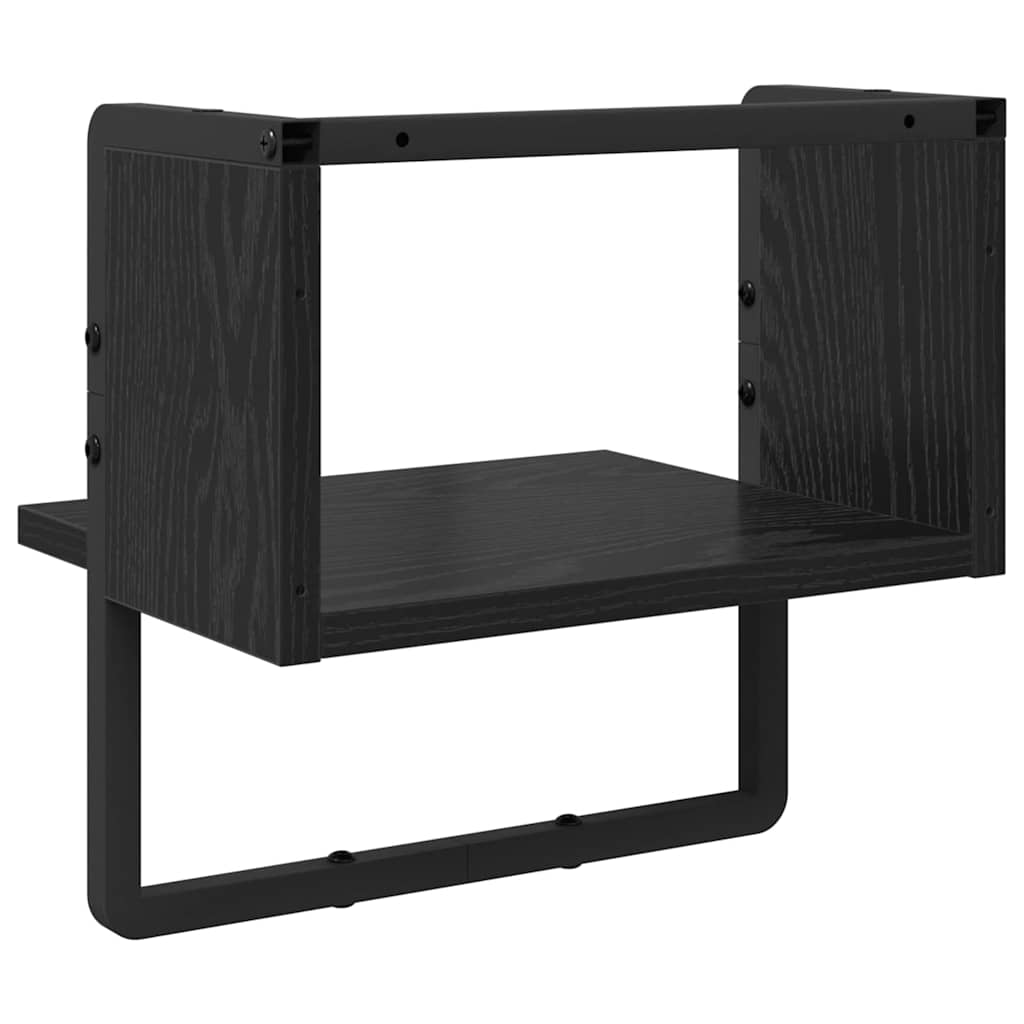 Étagère Murale Chêne noir 30 x 25 x 30 cm Bois d'ingénierie - XIOS