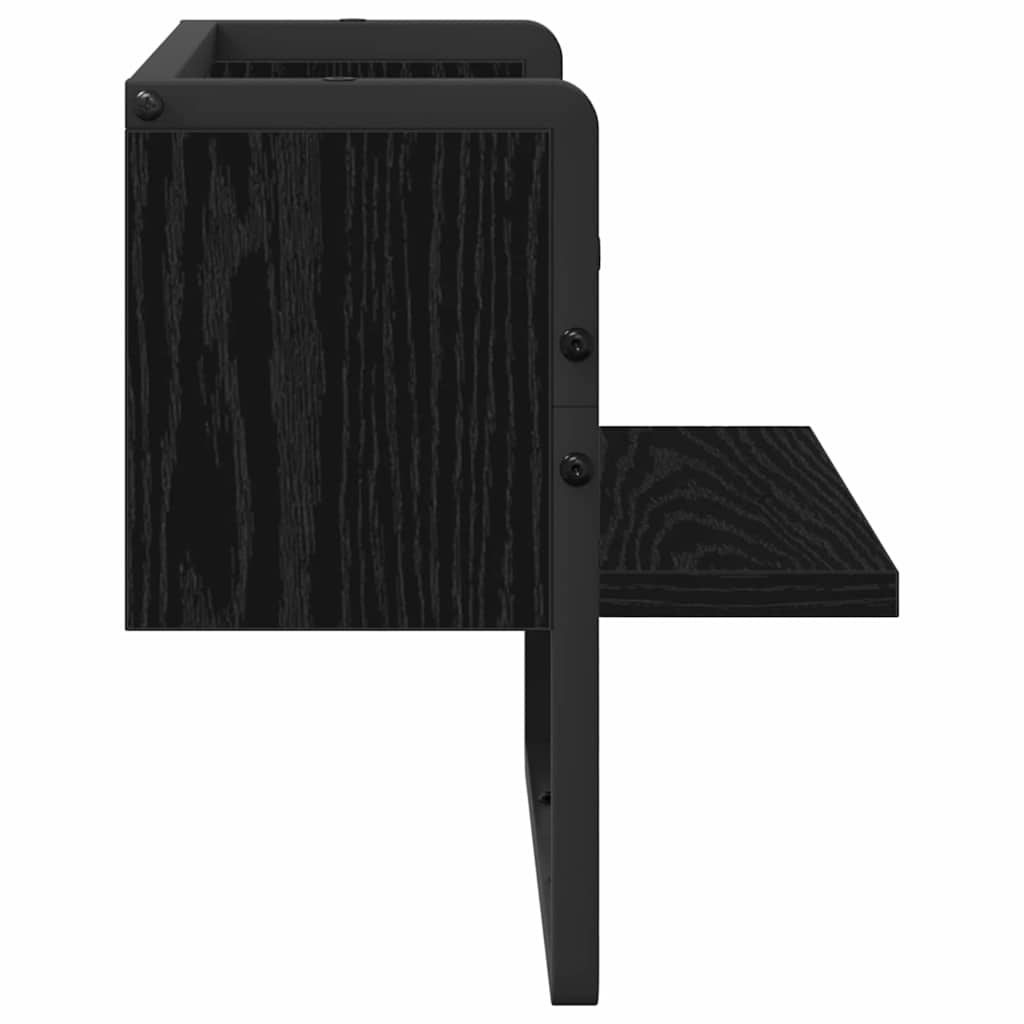 Étagère Murale Chêne noir 30 x 25 x 30 cm Bois d'ingénierie - XIOS