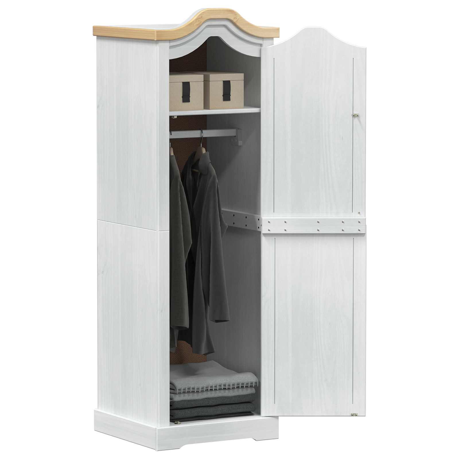 Armoires avec étagère Blanc 55 x 52 x 170 cm Pin massif - XIOS