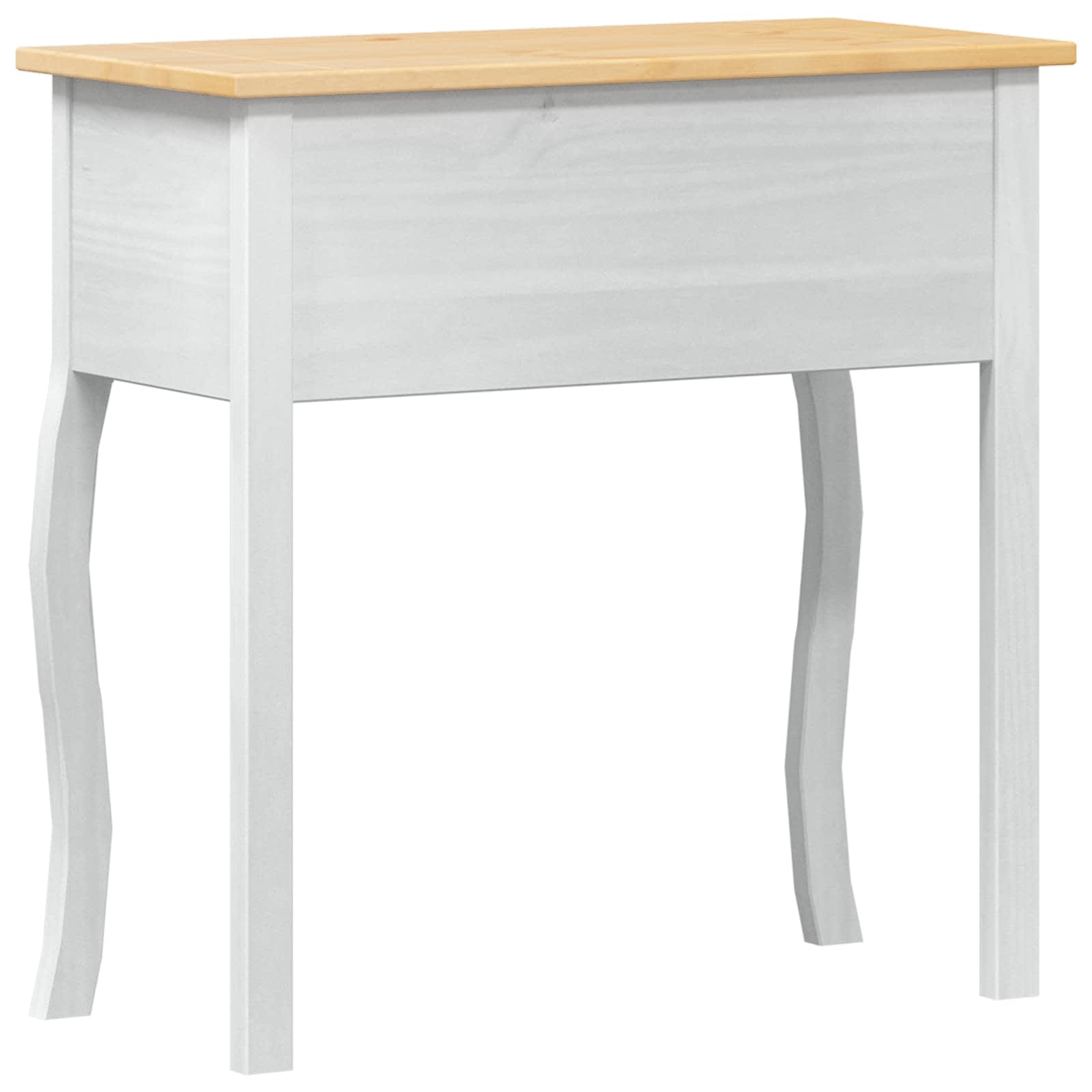 Table console avec tiroir Blanc 73 x 35 x 73 cm Pin massif - XIOS