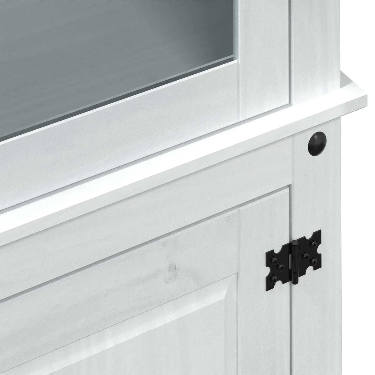 Vitrine Blanc 103,5 x 42 x 180 cm Pin massif