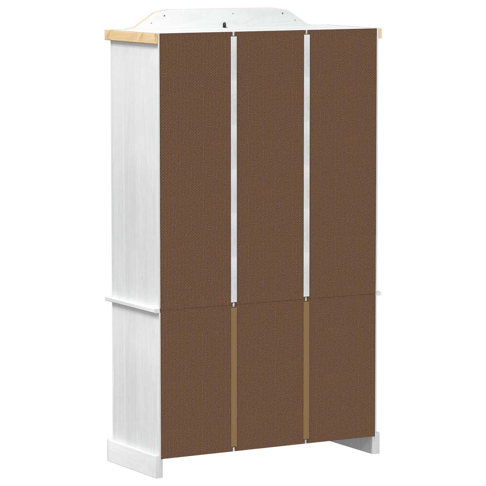 Vitrine Blanc 103,5 x 42 x 180 cm Pin massif - XIOS