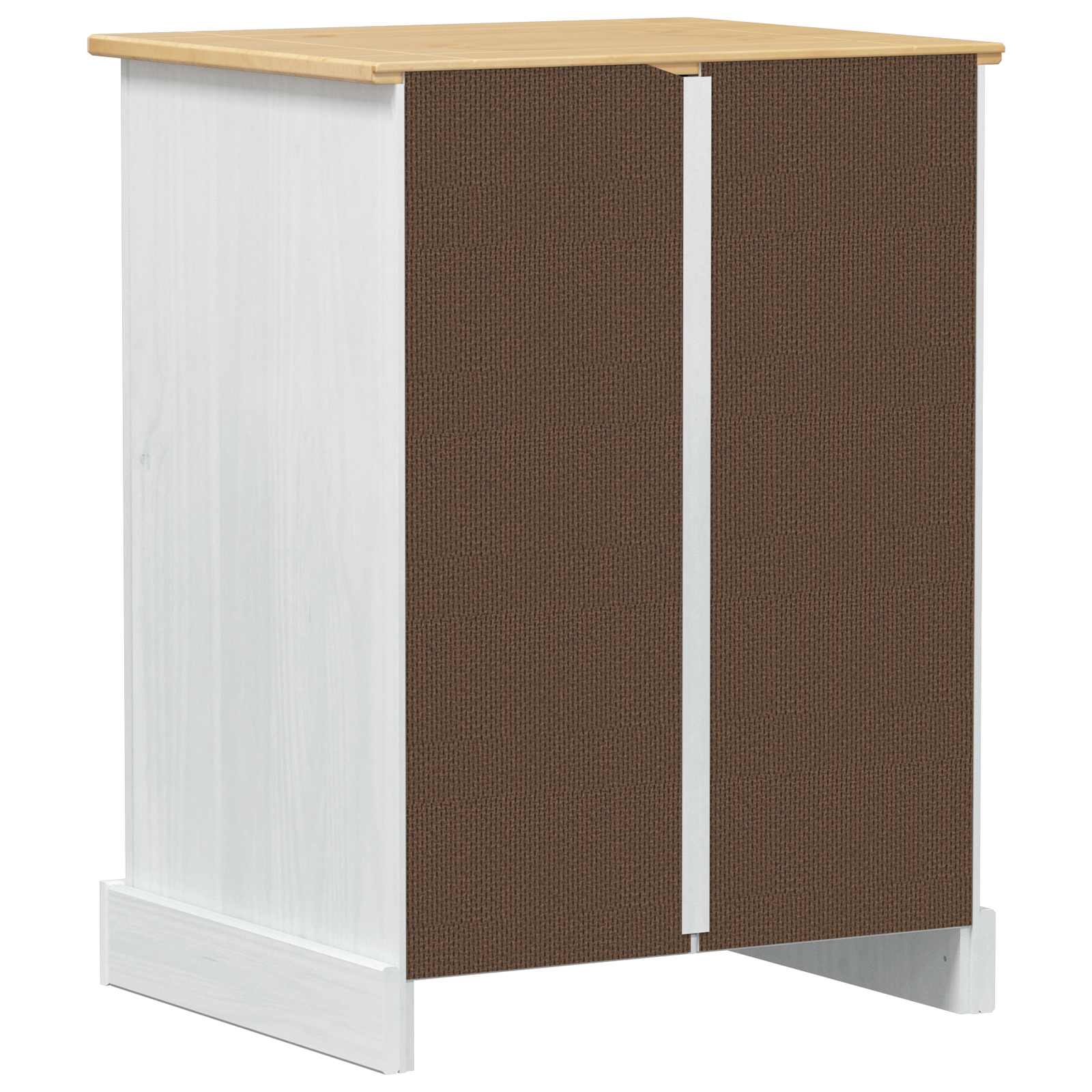 Cabinet HiFi Blanc 60 x 50 x 82 cm Pin massif - XIOS