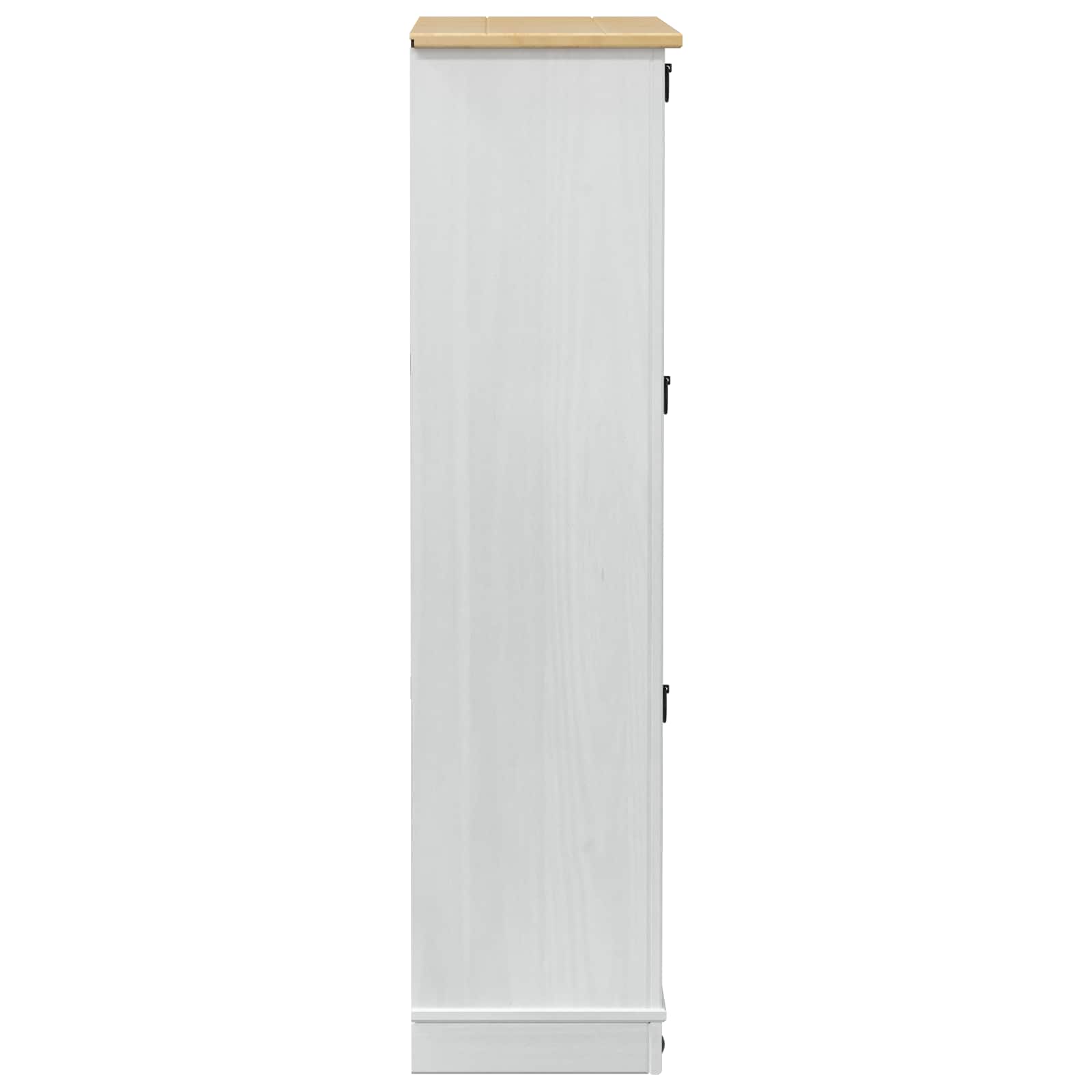 Cabinet à chaussures Corona Blanc 99 x 32 x 122 cm Pin massif - XIOS