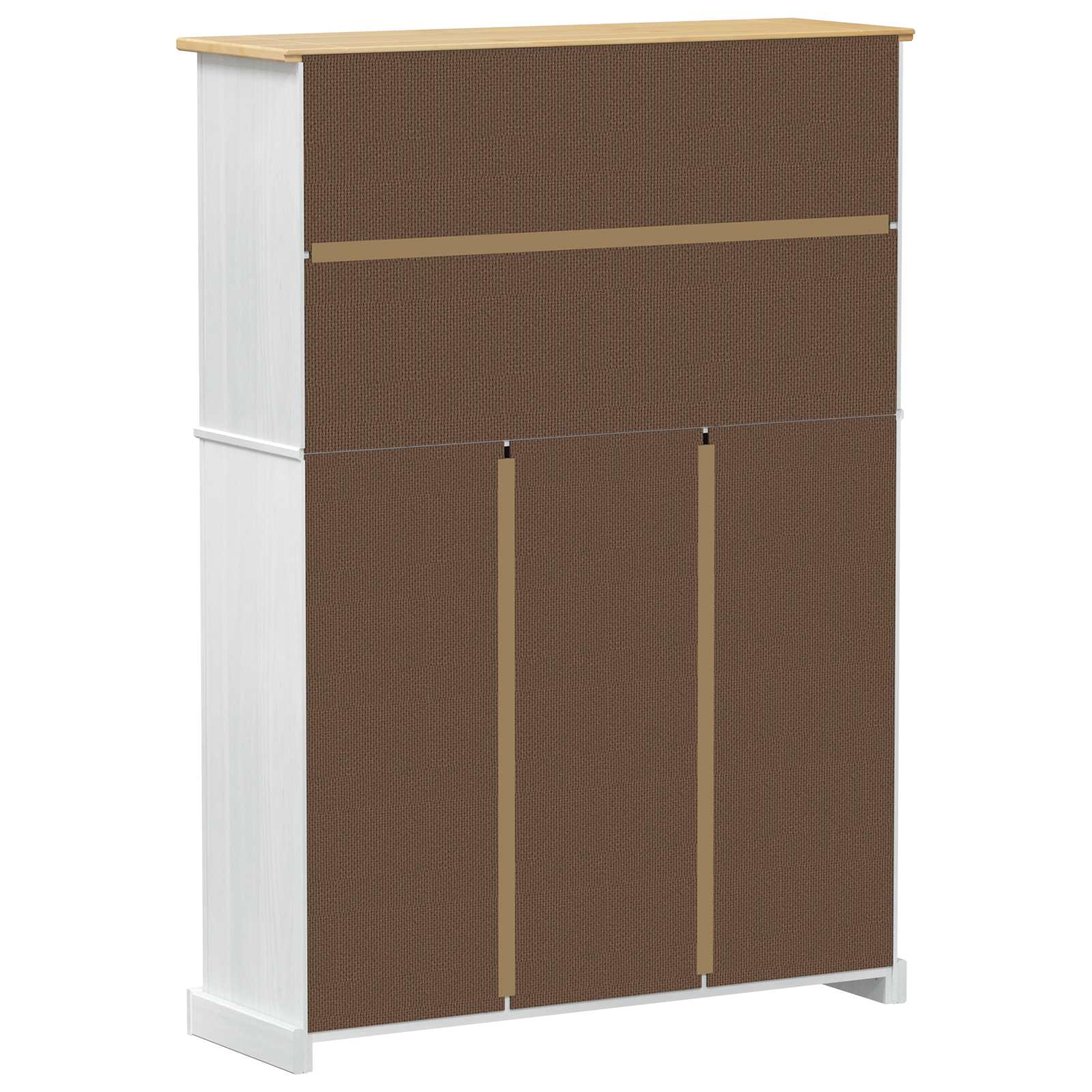 Cabinet à chaussures Corona Blanc 99 x 32 x 138 cm Pin massif - XIOS