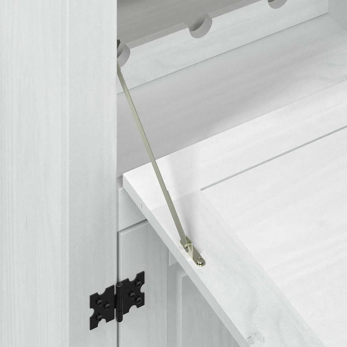 Cabinet à vin Blanc 97 x 45 x 114 cm Pin massif - XIOS