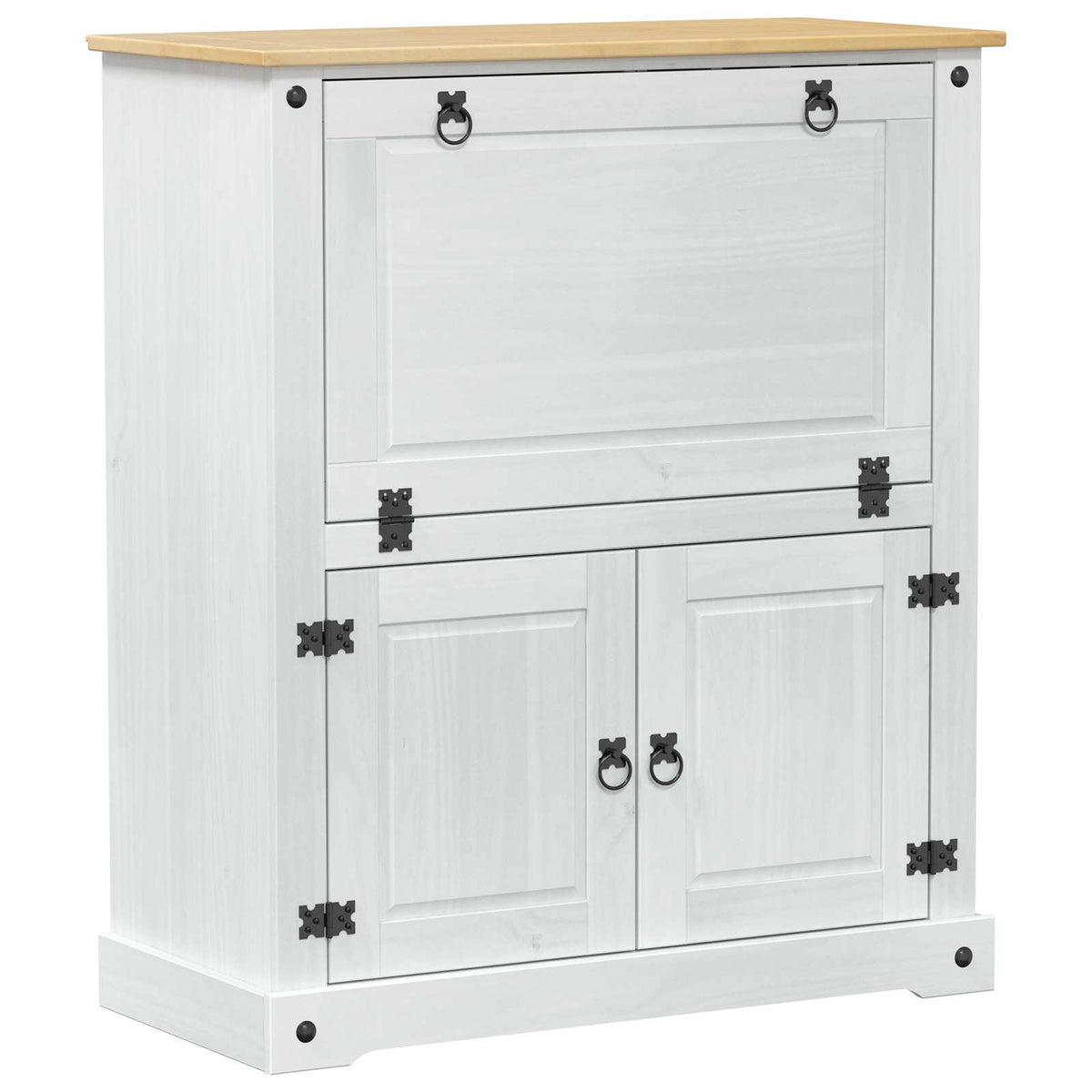 Cabinet à vin Blanc 97 x 45 x 114 cm Pin massif - XIOS