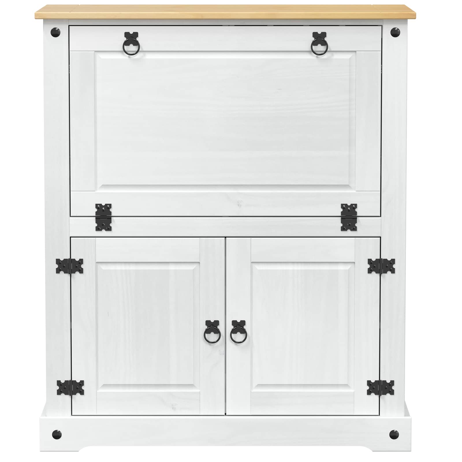 Cabinet à vin Blanc 97 x 45 x 114 cm Pin massif - XIOS