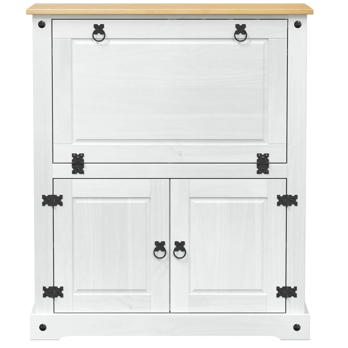 Cabinet à vin Blanc 97 x 45 x 114 cm Pin massif - XIOS