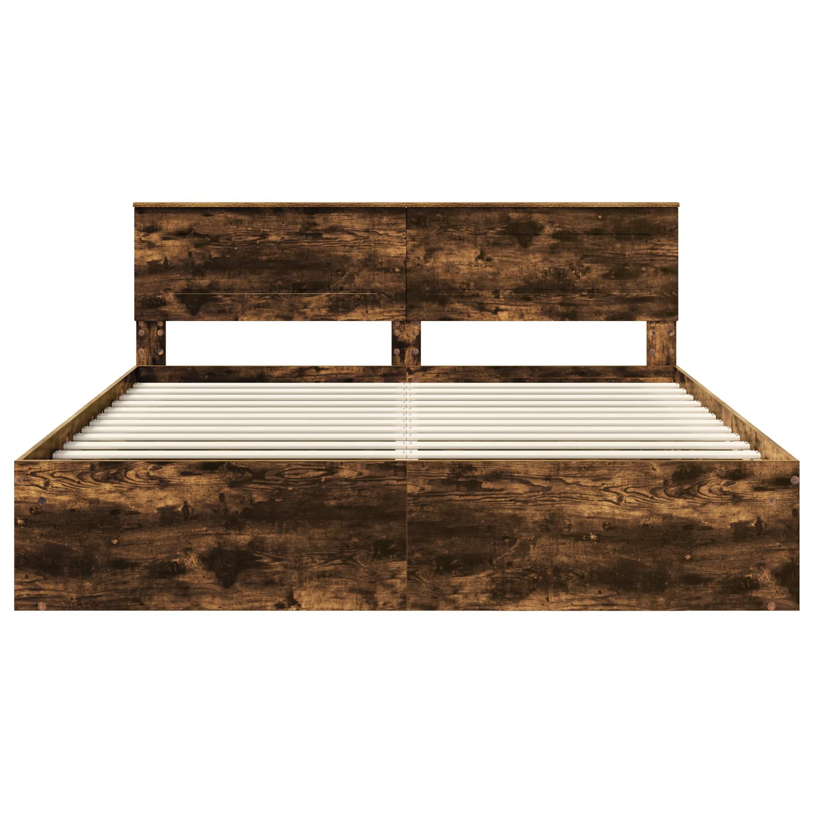 Cadre de lit Chêne fumé 200 x 200 cm Bois d'ingénierie - XIOS