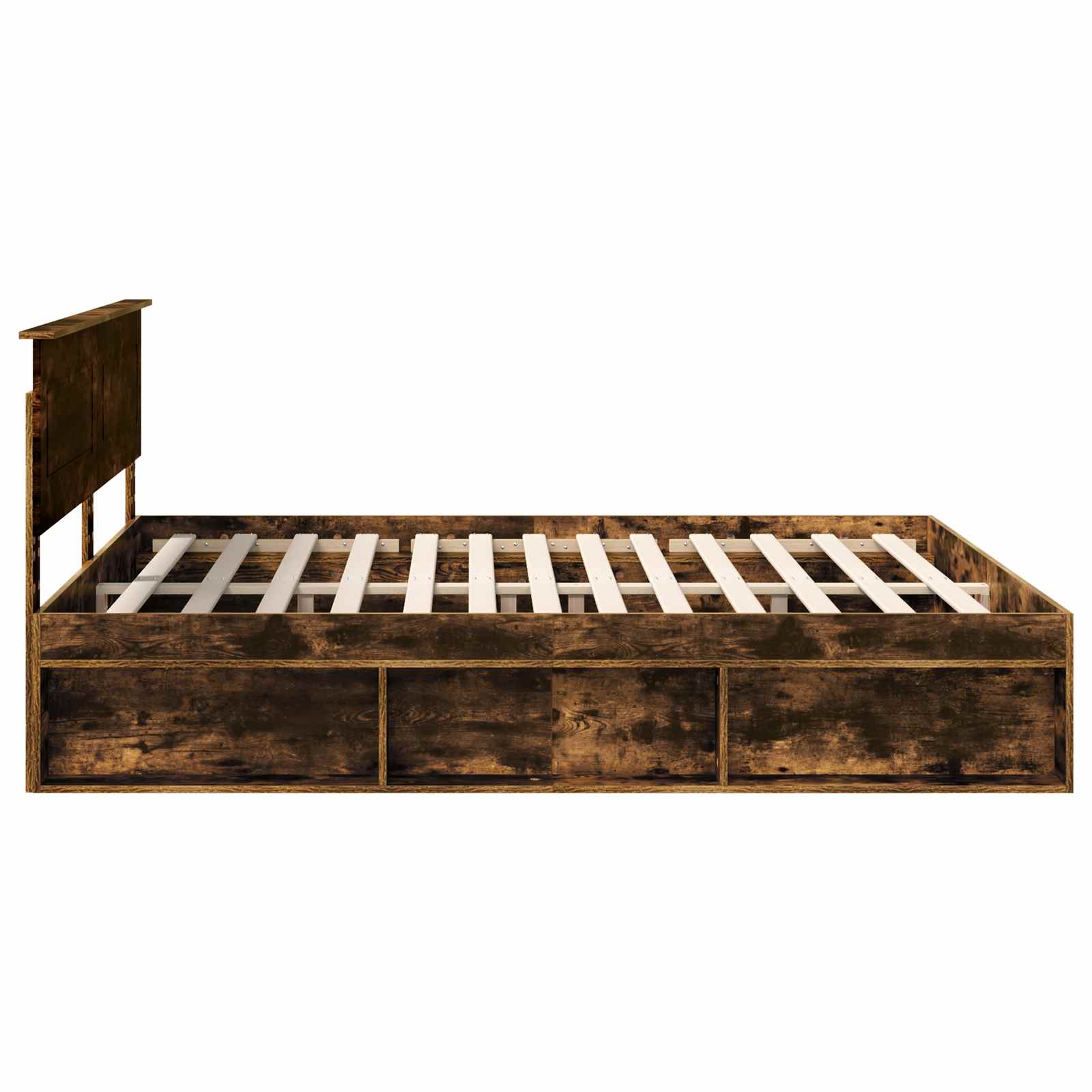 Cadre de lit Chêne fumé 200 x 200 cm Bois d'ingénierie - XIOS