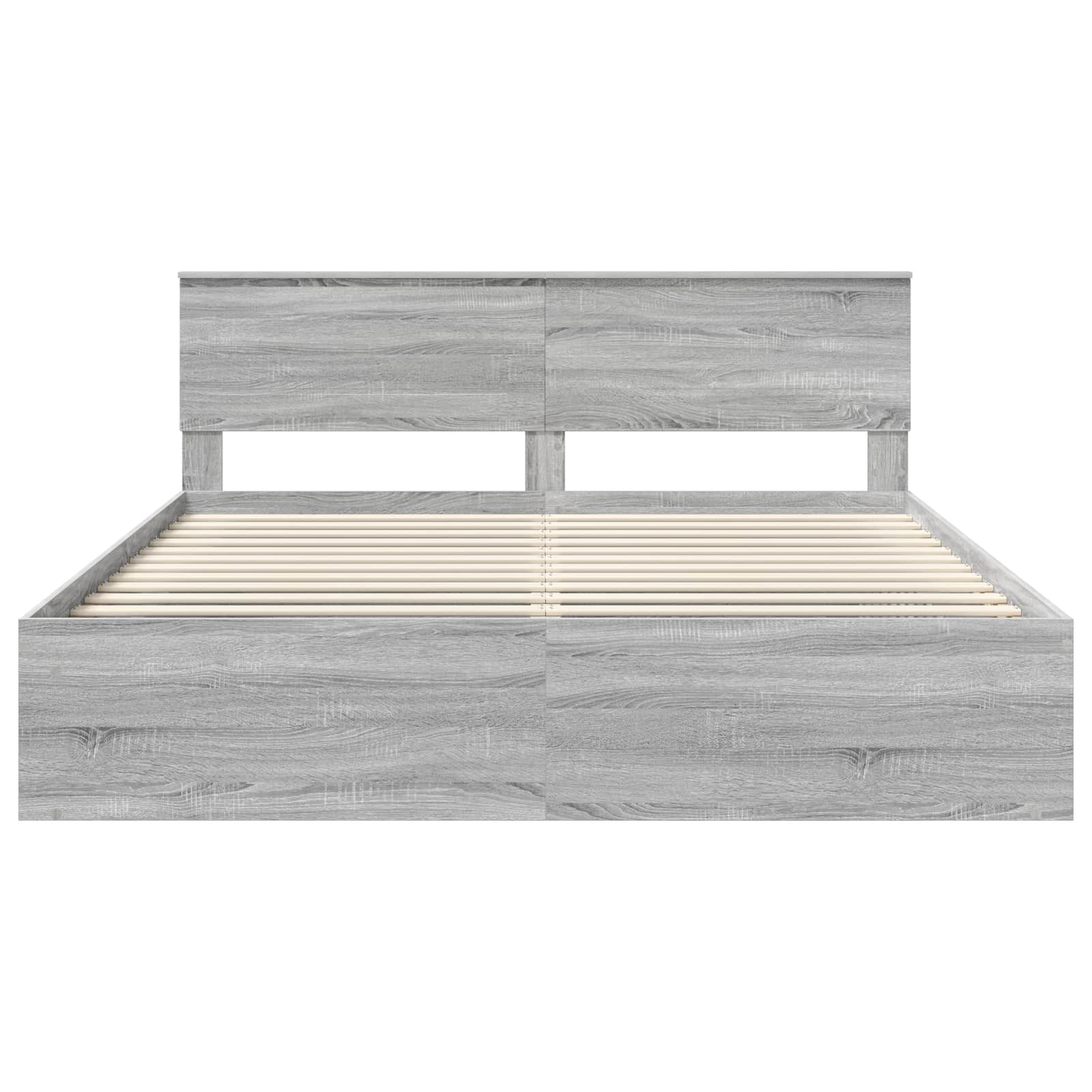 Cadre de lit Gris Sonoma 200 x 200 cm Bois d'ingénierie - XIOS