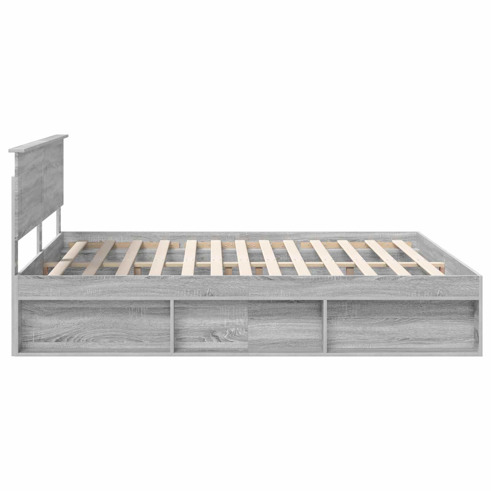 Cadre de lit Gris Sonoma 200 x 200 cm Bois d'ingénierie - XIOS